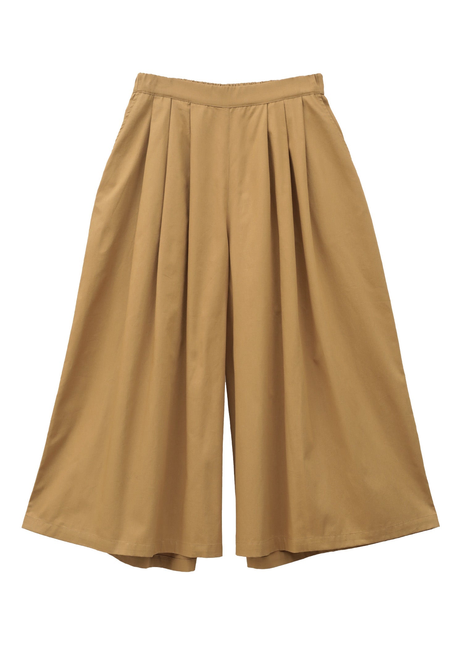 オーガニックコットンツイル タックボリュームパンツ