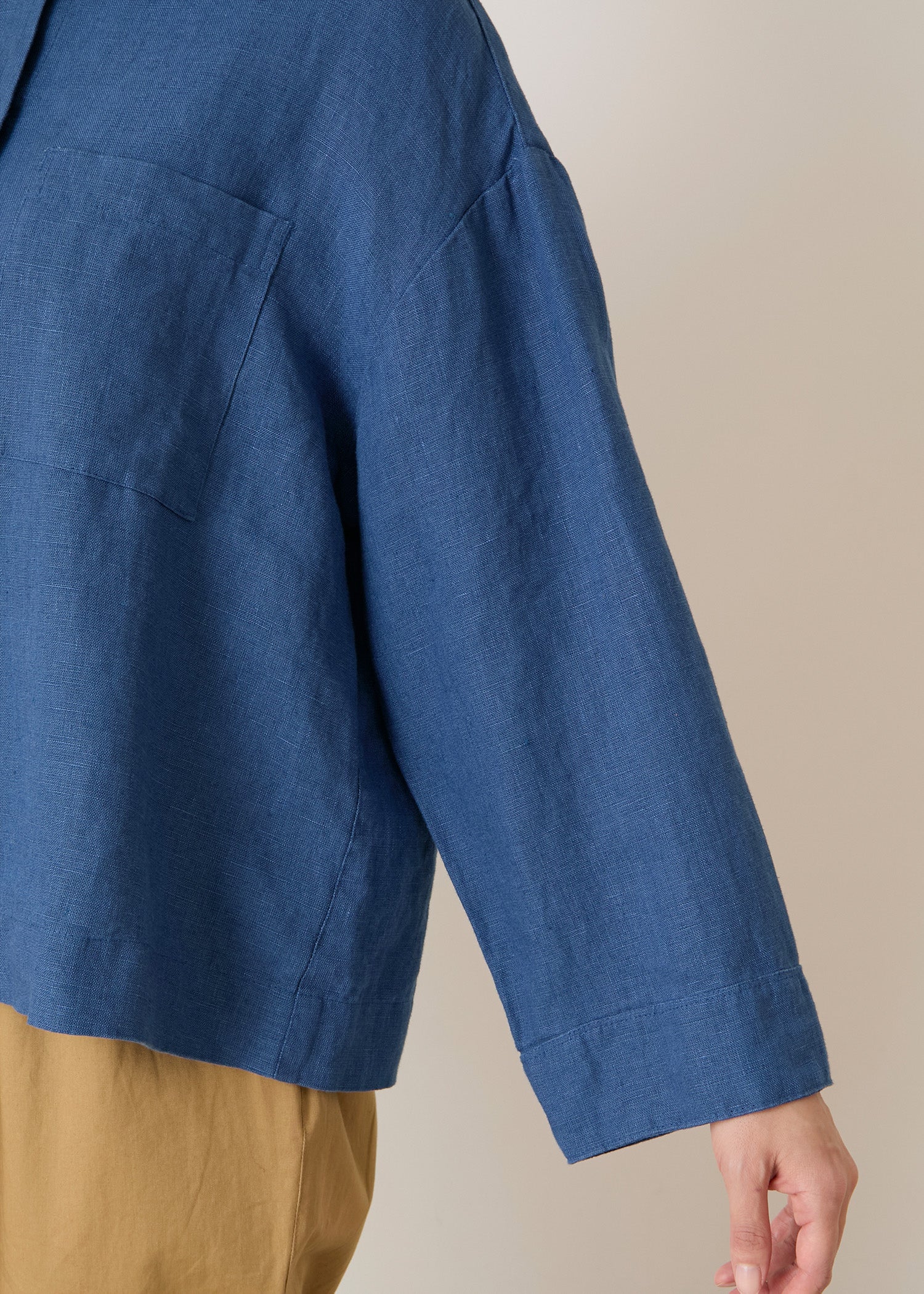 リネン シャツジャケット