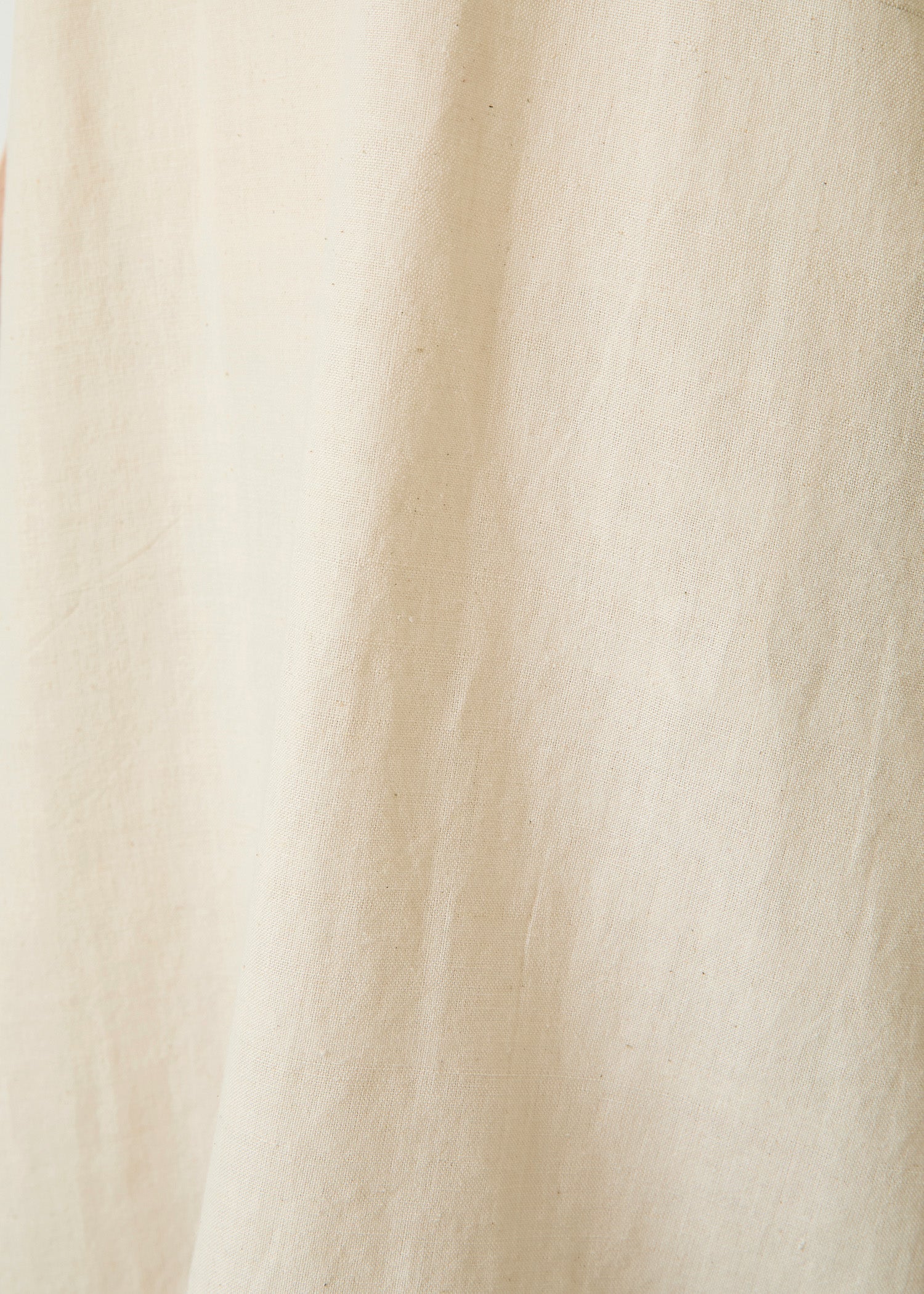 手織りコットンヘンプ パフスリーブワンピース