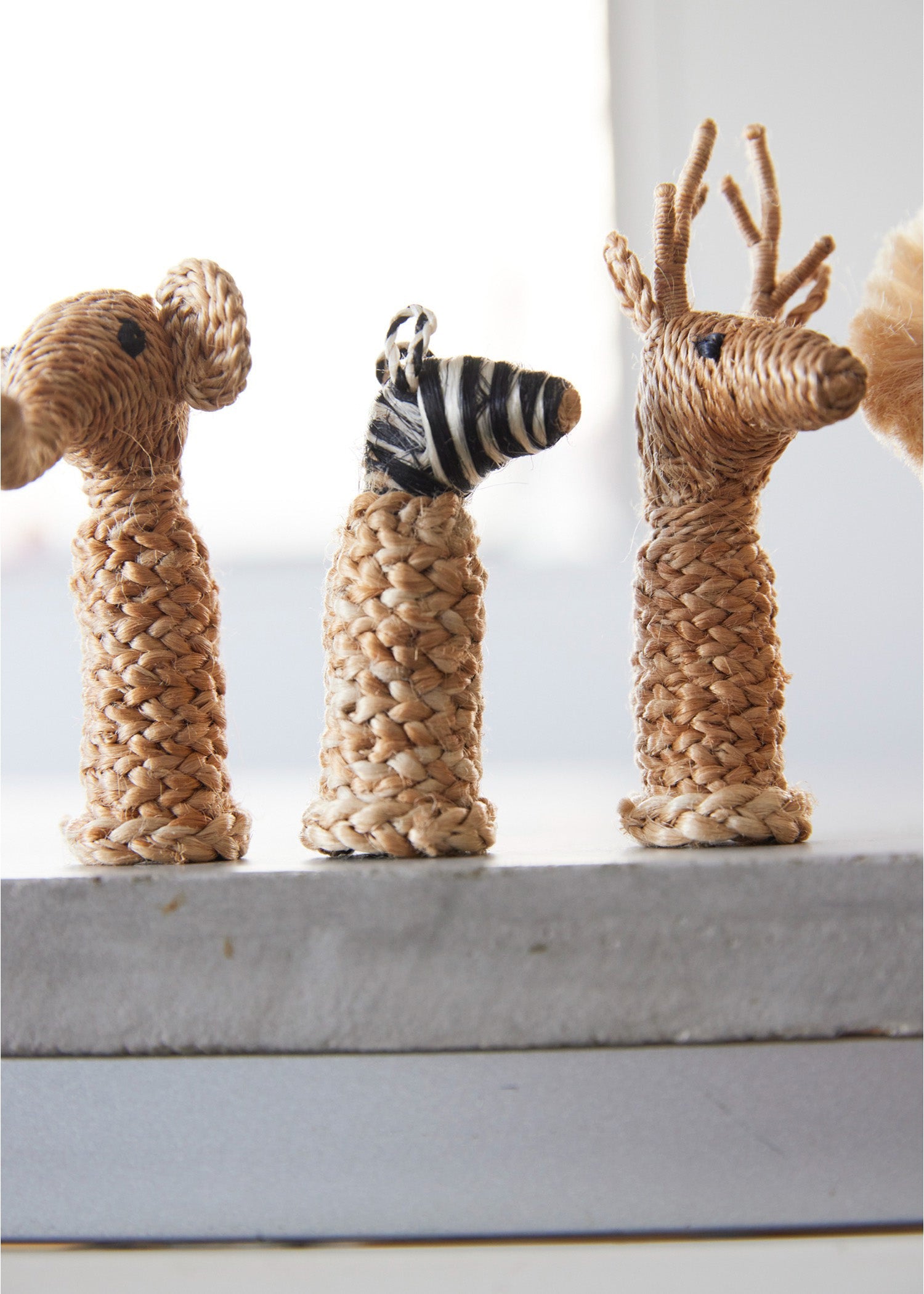 ジュートのアニマル(5個セット)