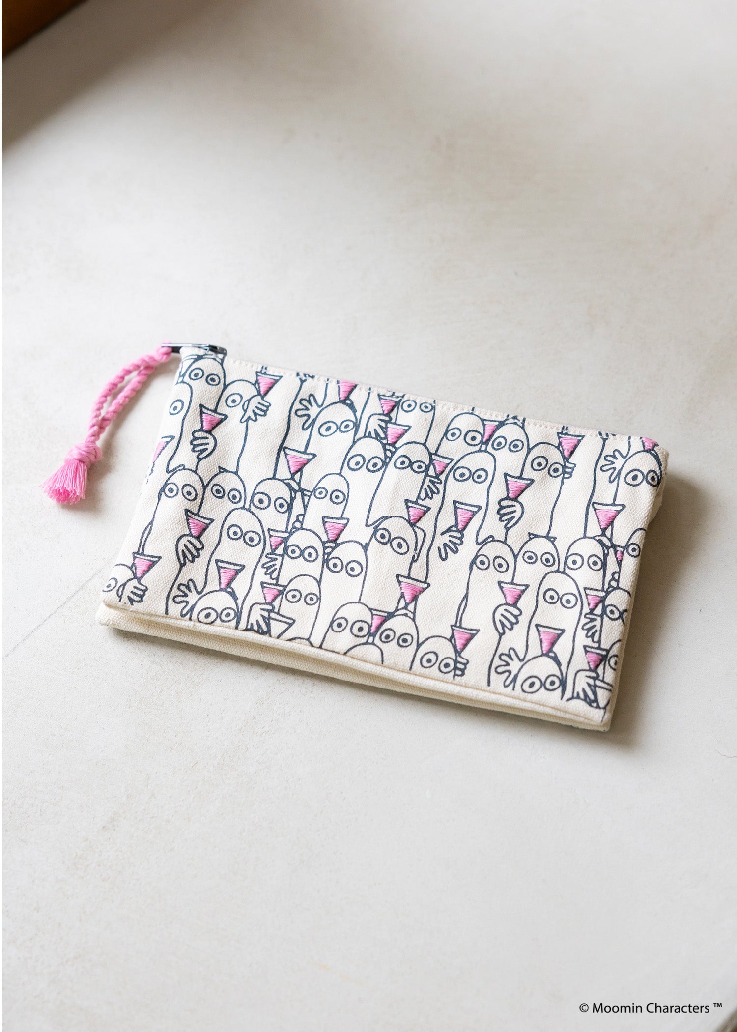 ムーミン プリント&手刺繍ポーチ・ニョロニョロがいっぱい