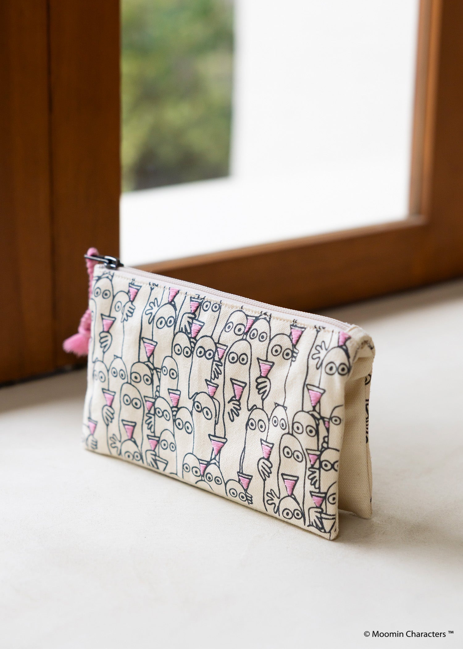 ムーミン プリント&手刺繍ポーチ・ニョロニョロがいっぱい