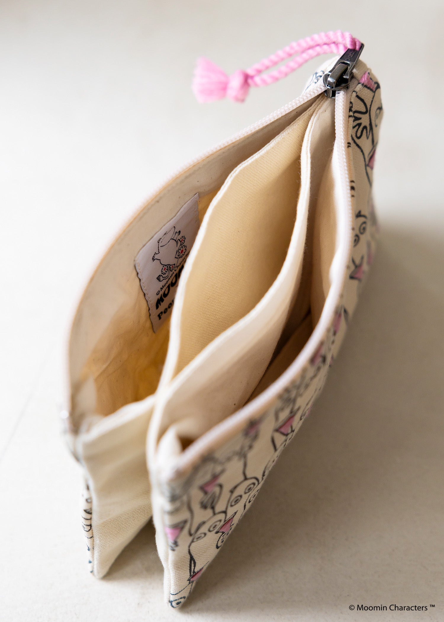 ムーミン プリント&手刺繍ポーチ・ニョロニョロがいっぱい