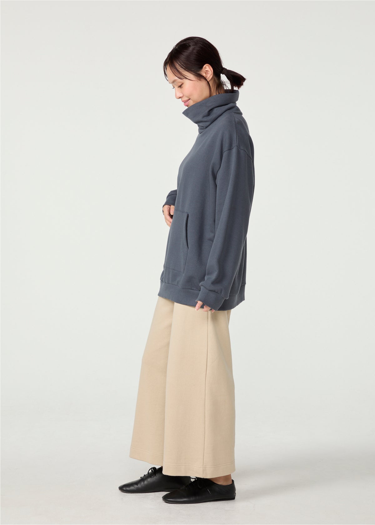 オーガニックコットン裏起毛 ワイドパンツ