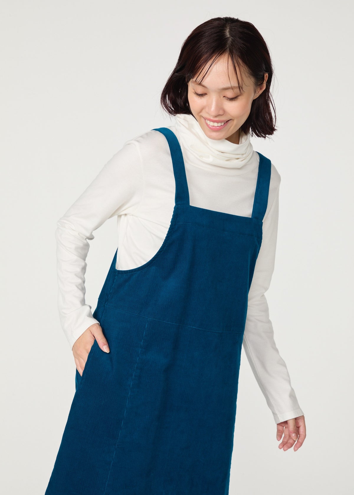 オーガニックコットンコーデュロイ サロペットワンピース
