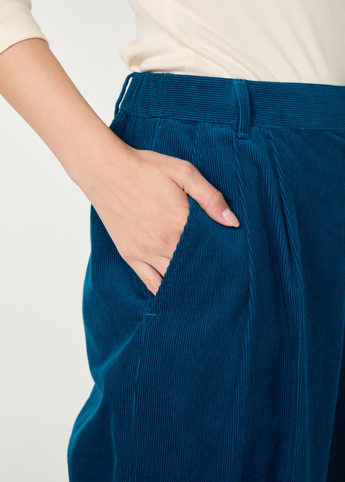 オーガニックコットンコーデュロイ ワイドパンツ