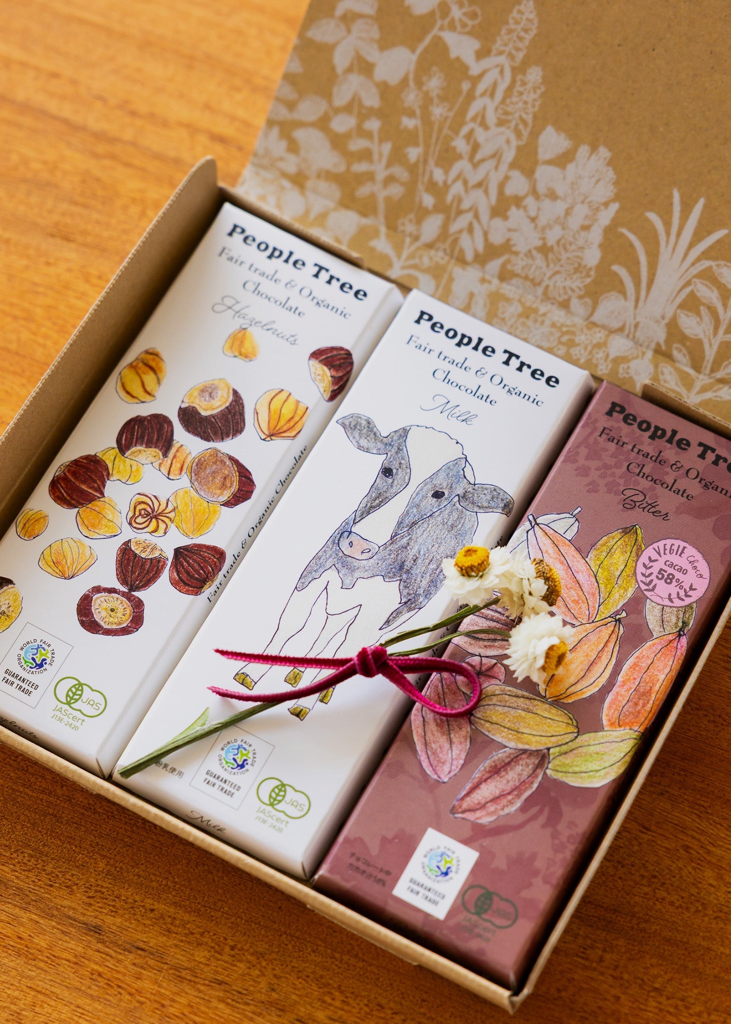 クラフトボックス入りフェアトレード&オーガニック板チョコ ベストセット