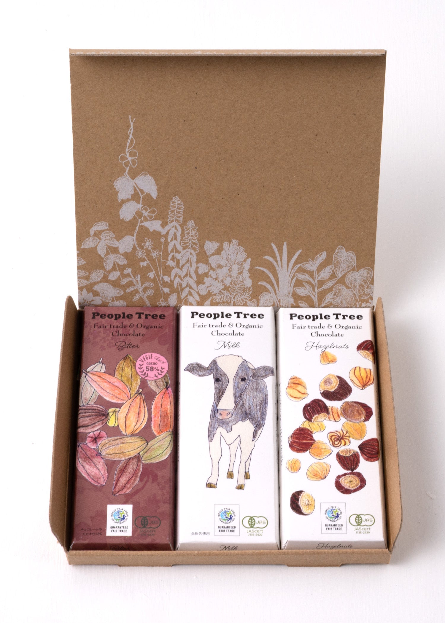 クラフトボックス入りフェアトレード&オーガニック板チョコ ベストセット