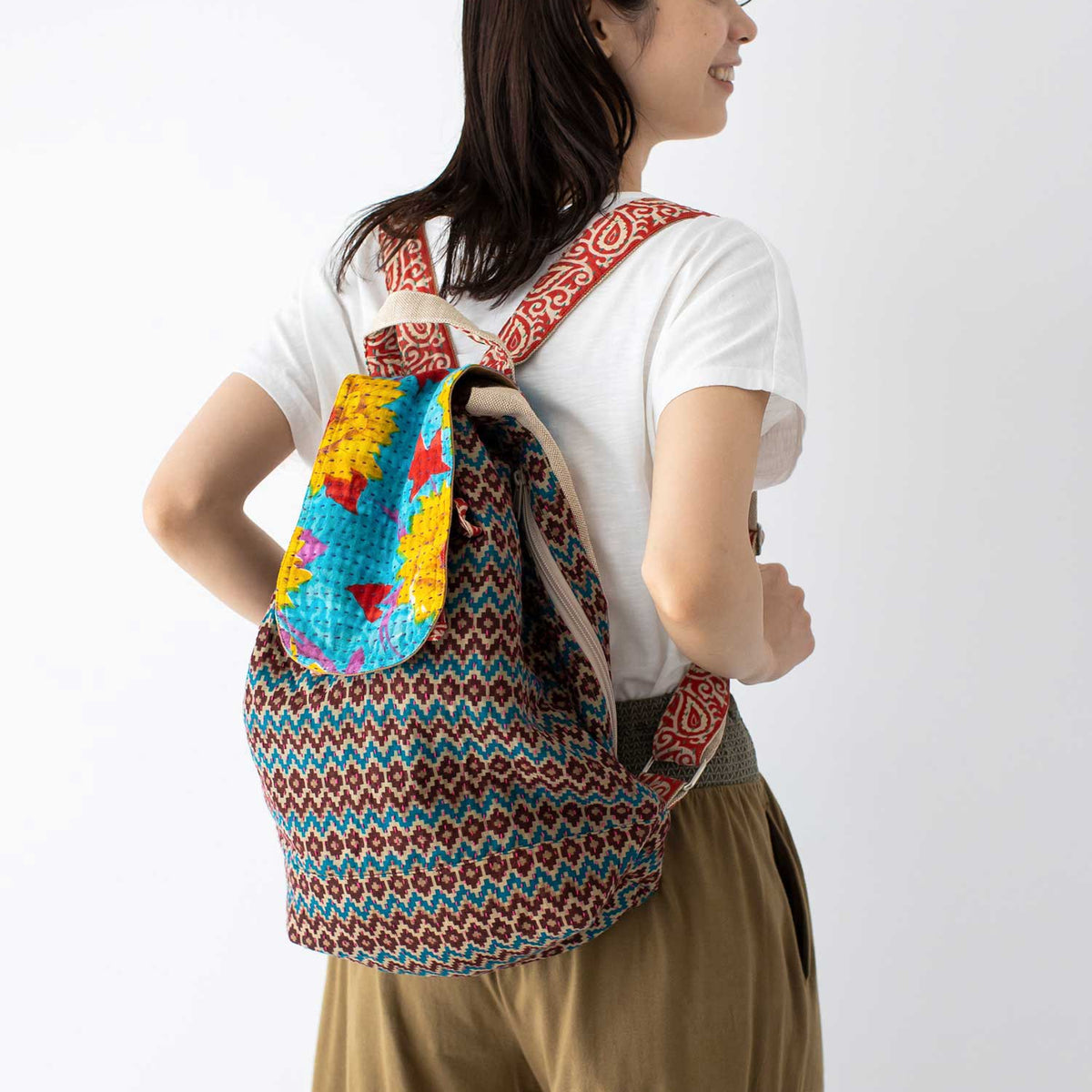 リサイクルサリーリュックサック 