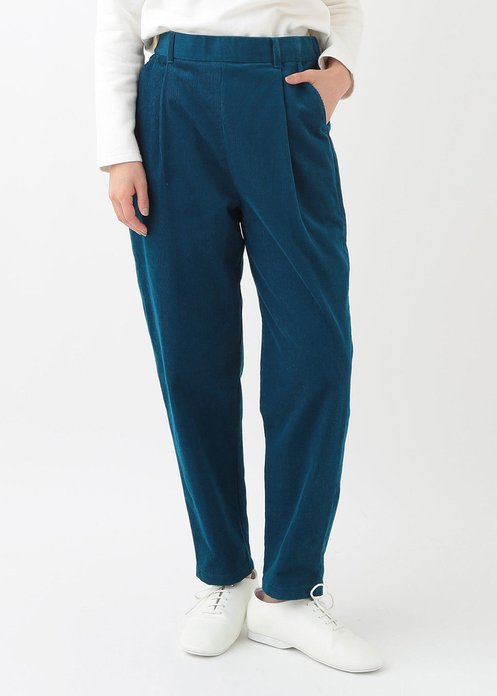 オーガニックコットンコーデュロイテーパードパンツ 