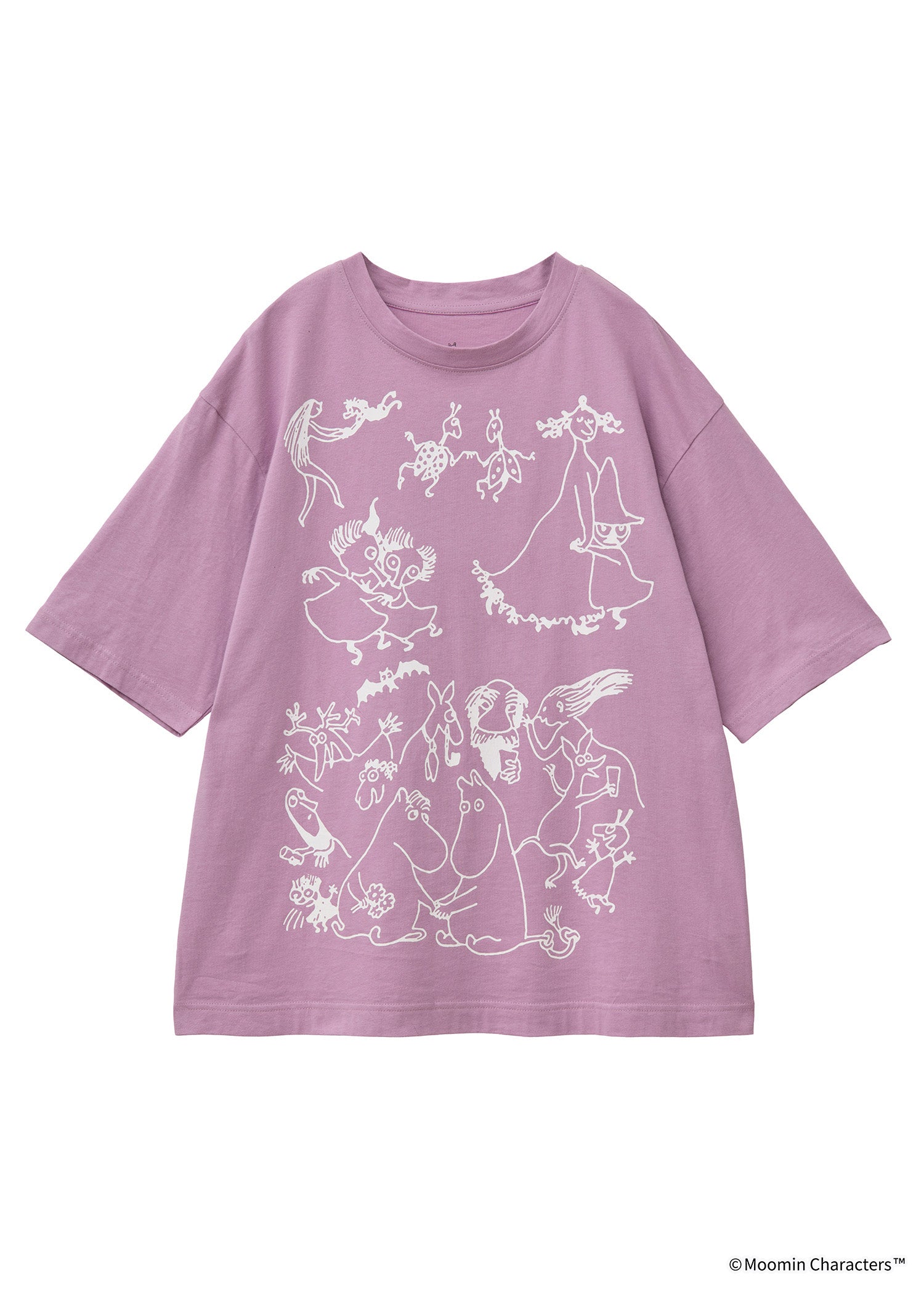 ムーミン 80周年記念オーガニックコットンユニセックスTシャツ・ムーミン谷の彗星