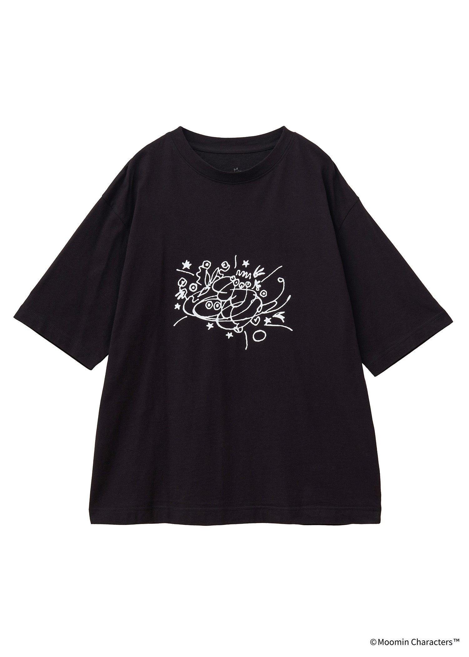ムーミン 80周年記念オーガニックコットンユニセックスTシャツ・ムーミンたちは大混乱？