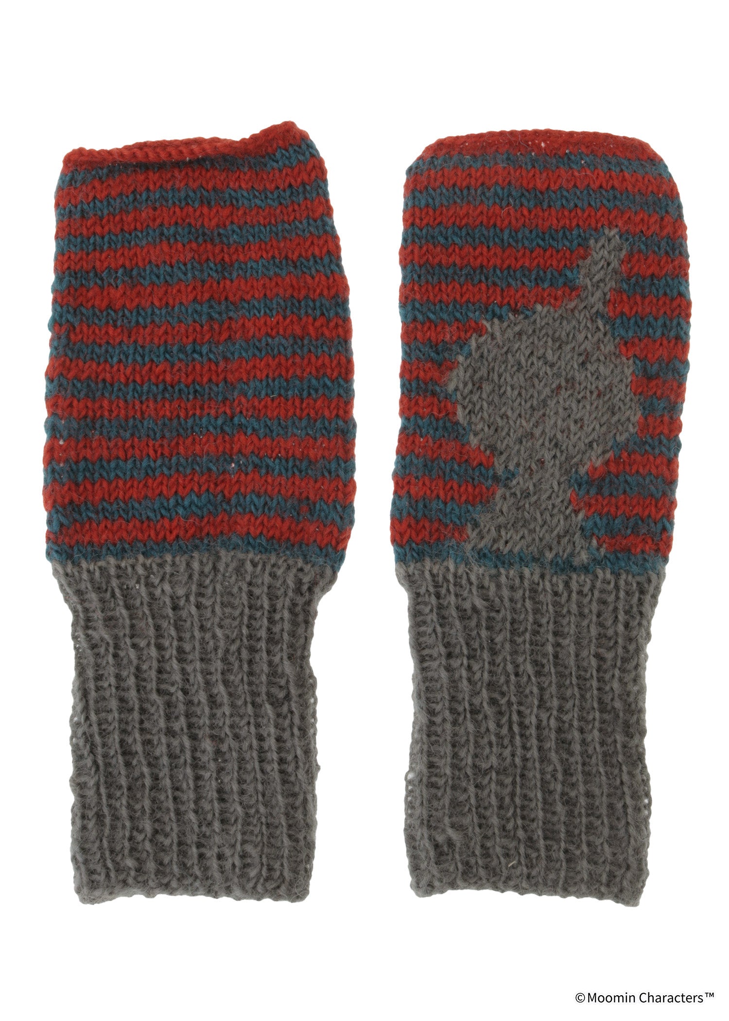 ムーミン 手編みハンドウォーマー・リトルミイシルエット