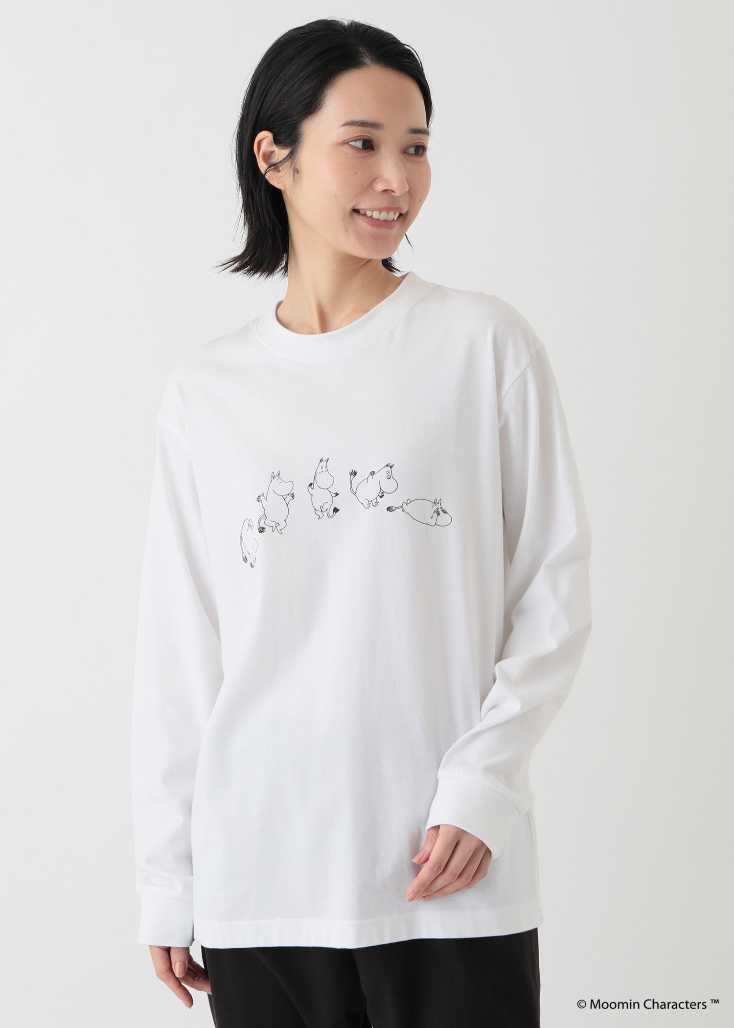 ムーミン オーガニックコットン ユニセックスロングスリーブＴシャツ