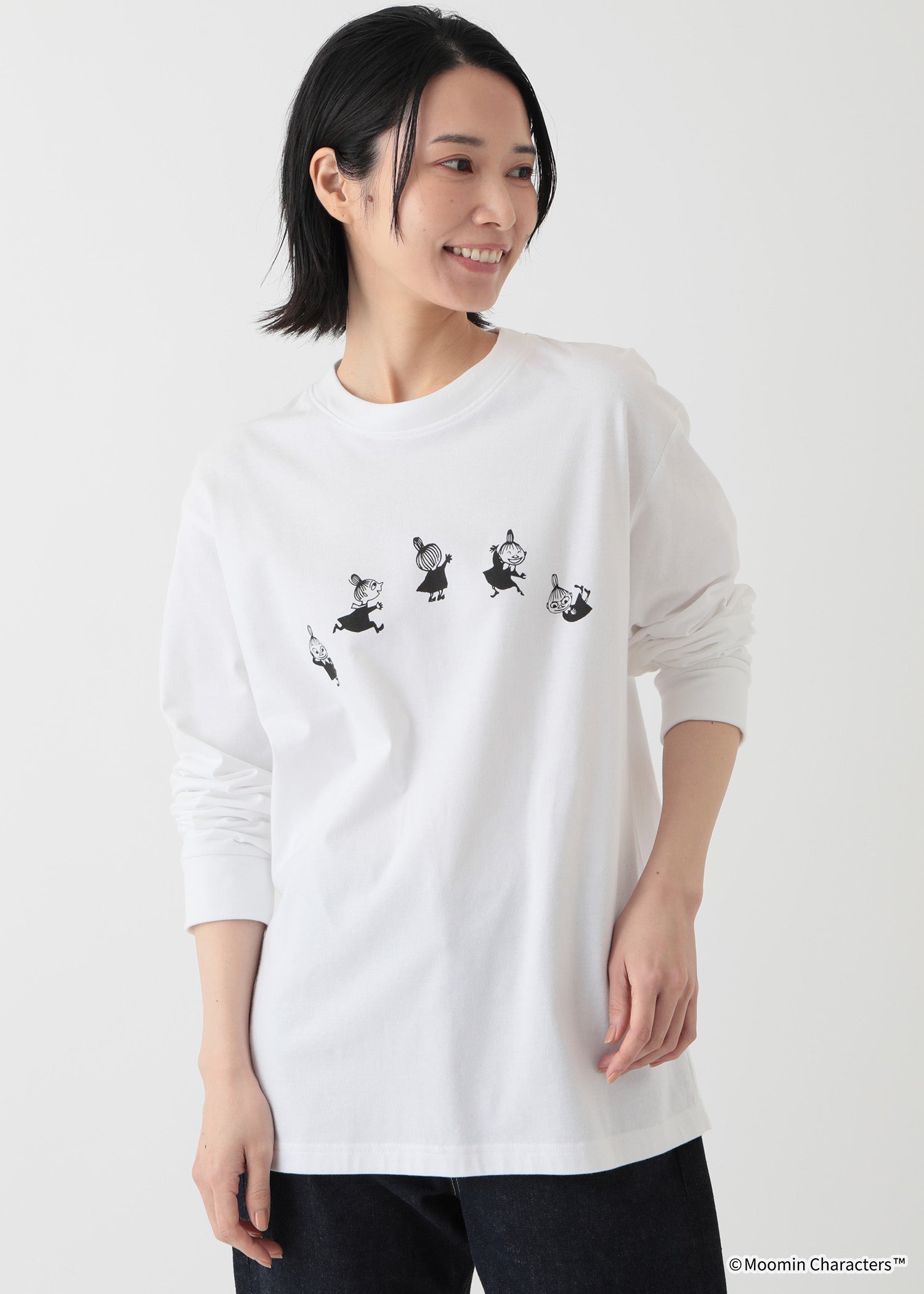ムーミン オーガニックコットン ユニセックスロングスリーブＴシャツ