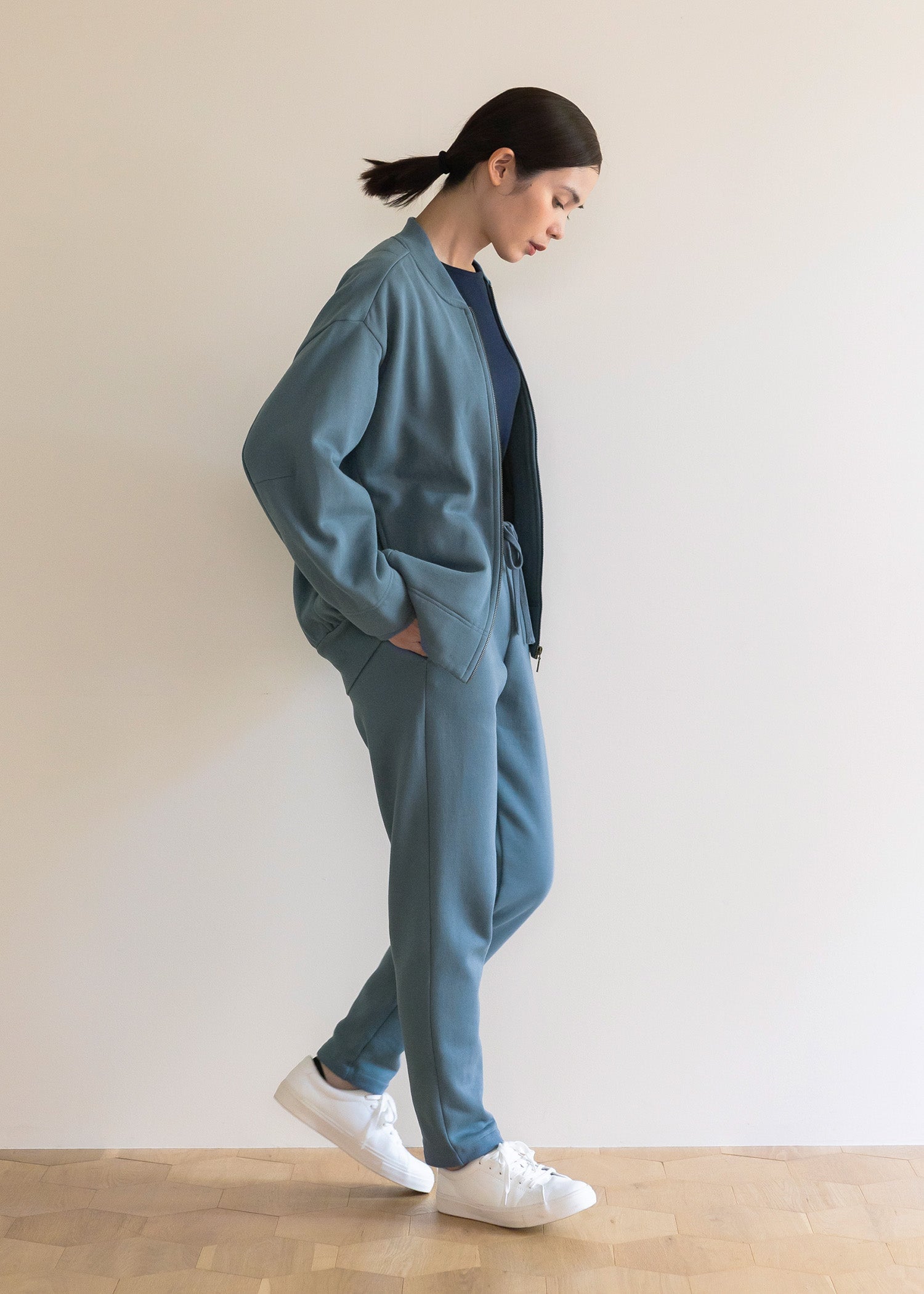 オーガニックコットン 裏起毛ブルゾン