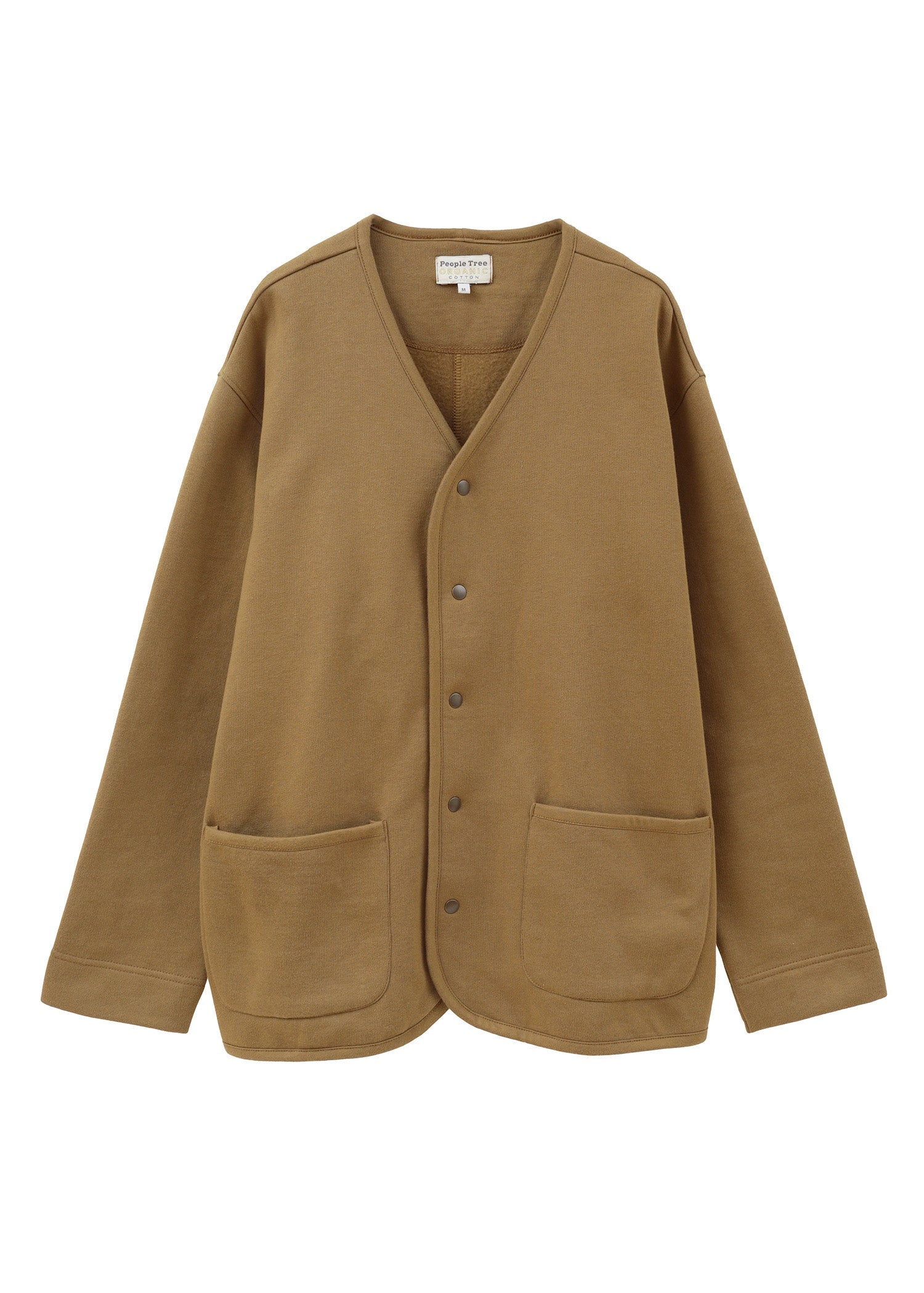 オーガニックコットン 裏起毛カーディガンジャケット