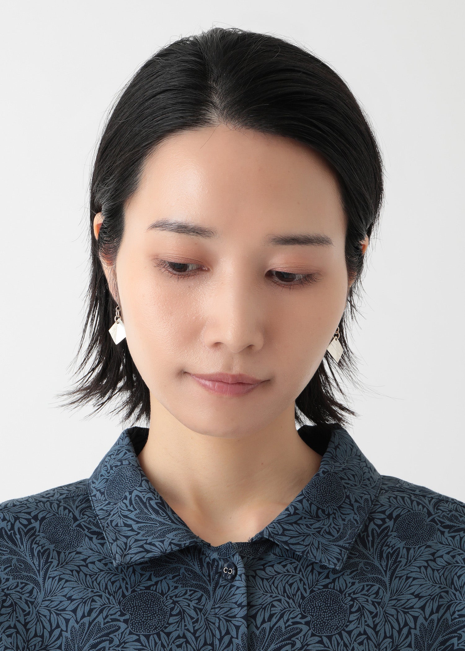 ブラスプレートピアス・スクエア