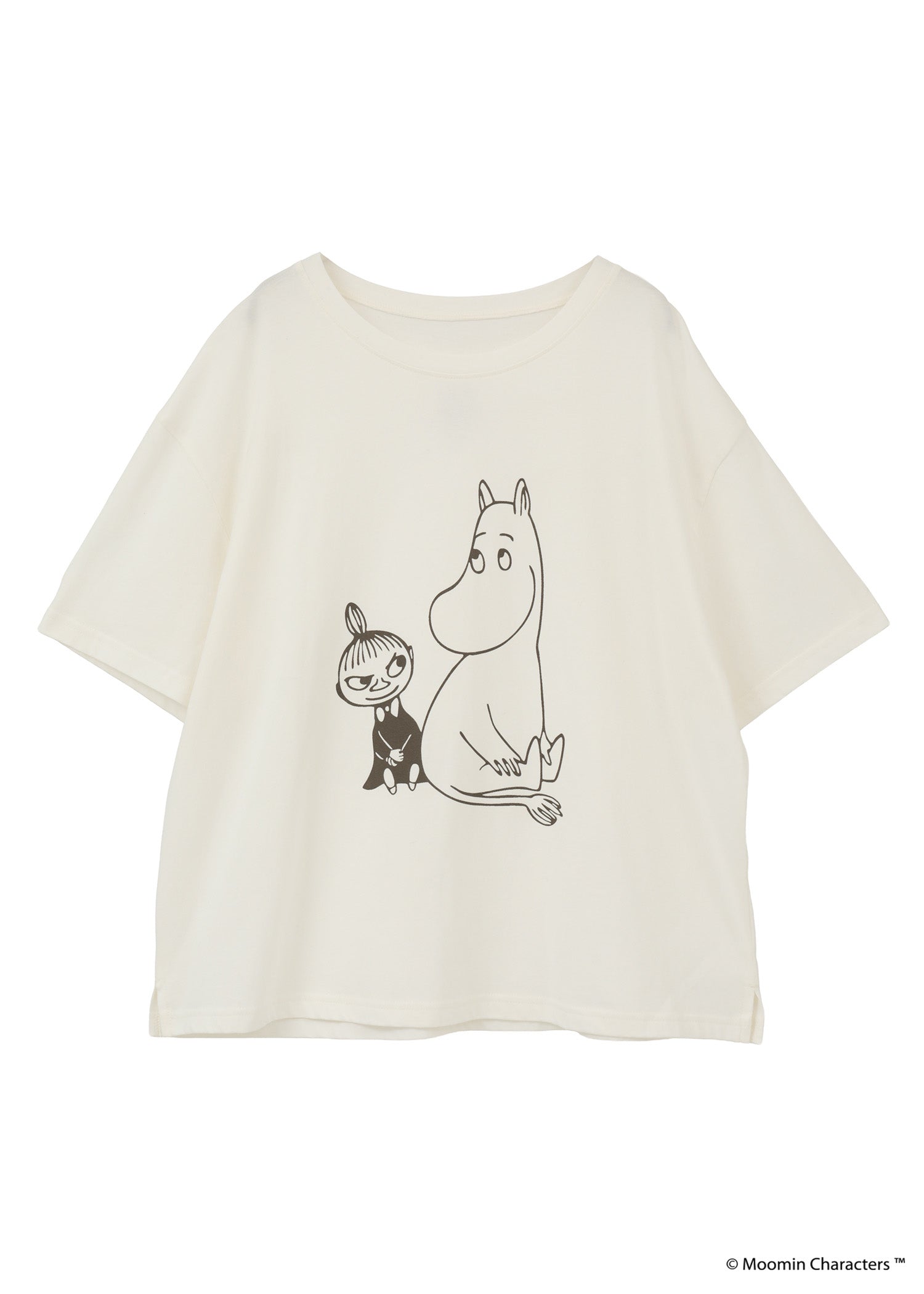 ムーミン オーガニックコットンスリットTシャツ・ムーミントロールとリトルミイ