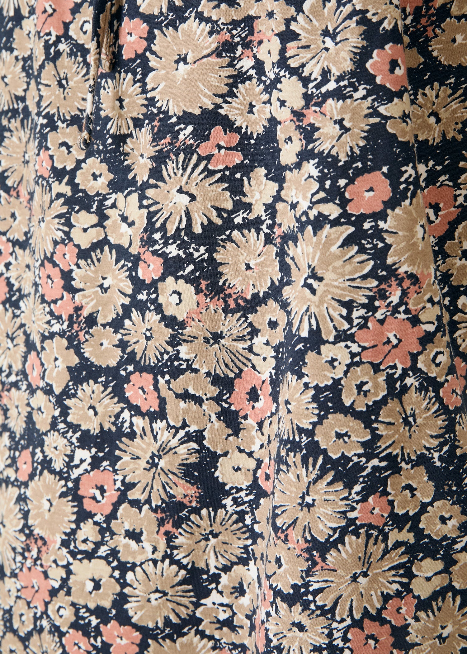 オーガニックコットン天竺 フローラルプリントトップ