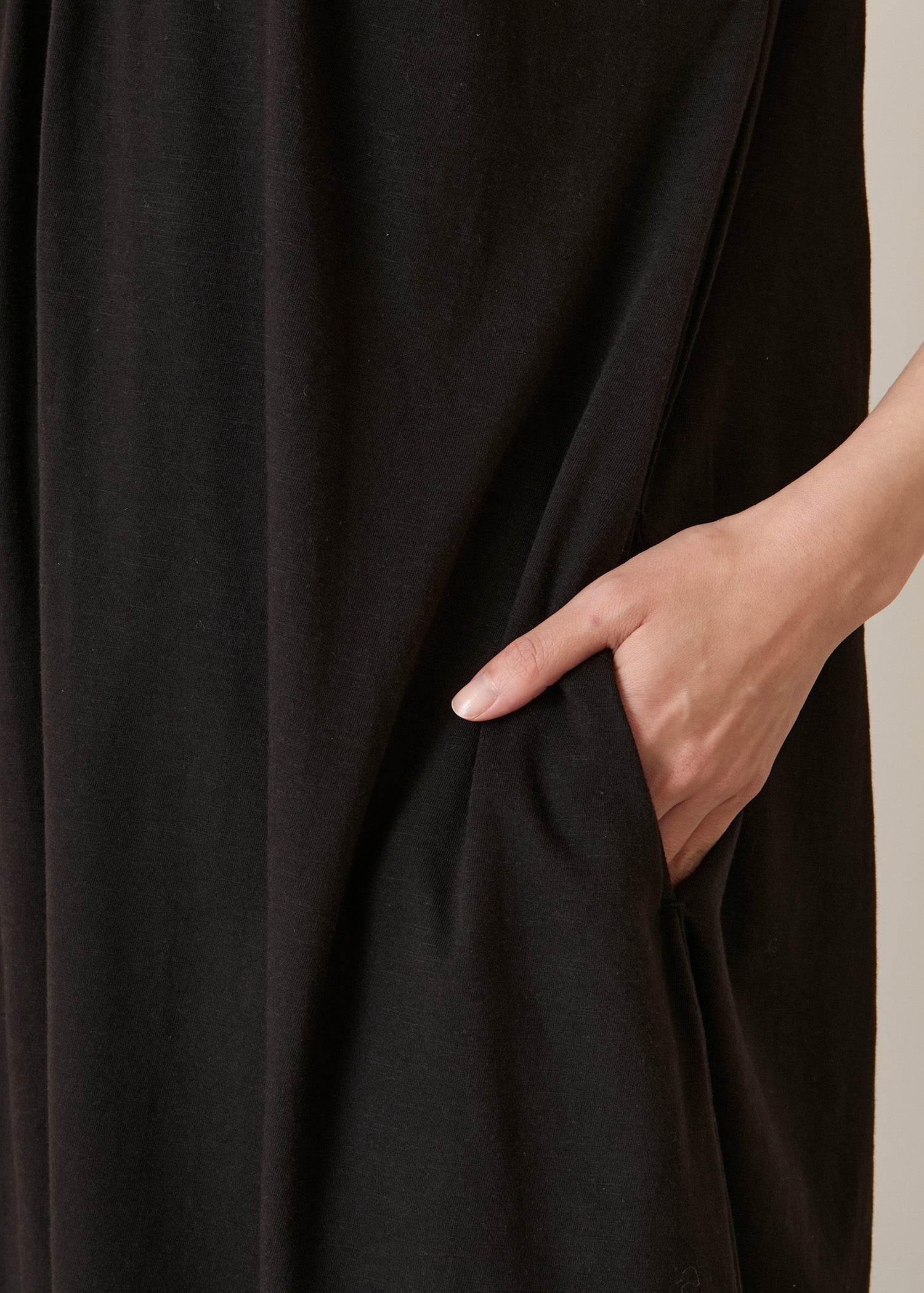 オーガニックコットン スラブ天竺 Vネックワンピース