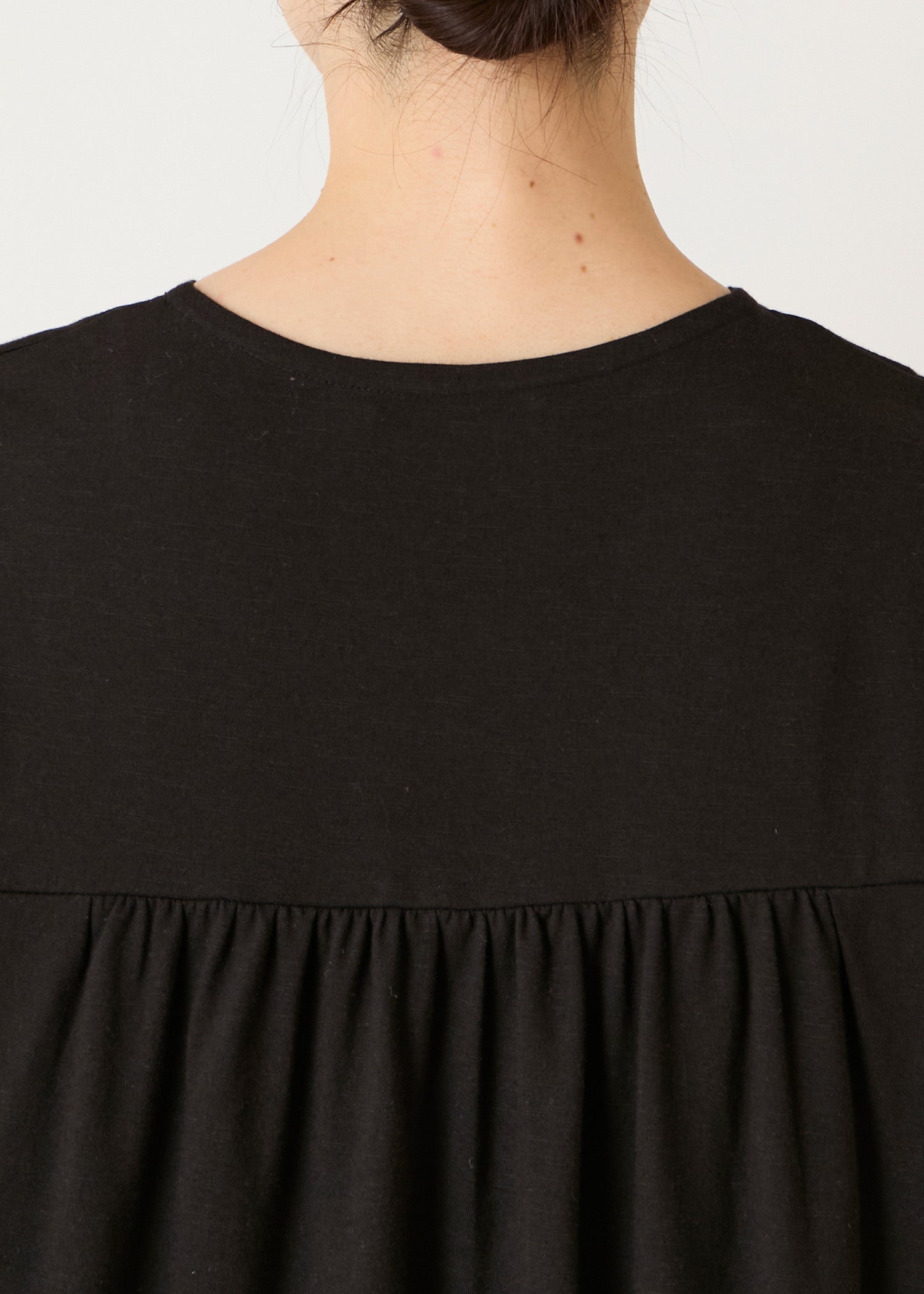 オーガニックコットン スラブ天竺 Vネックワンピース