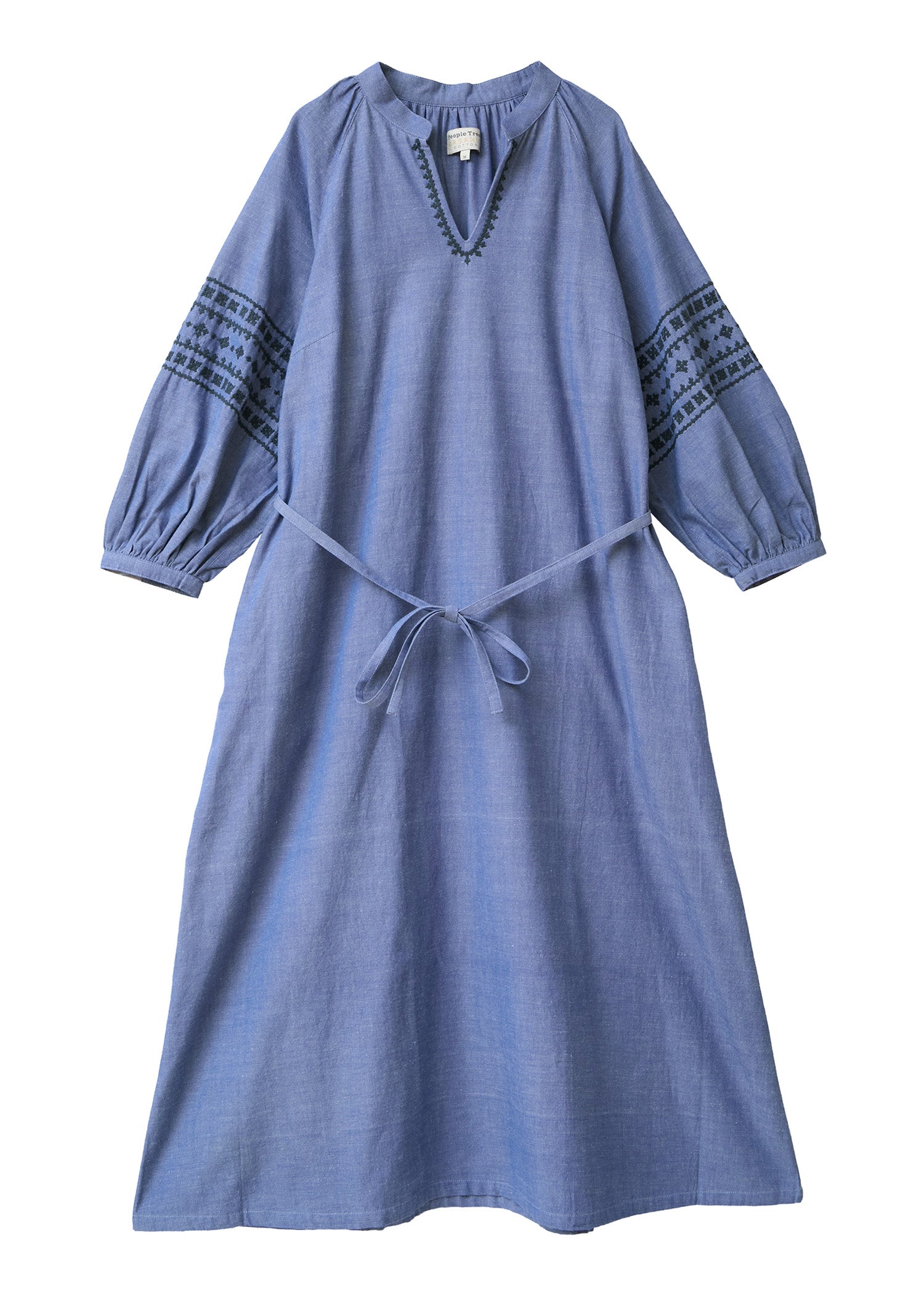手織りオーガニックコットン バワリヤ刺繍ワンピース