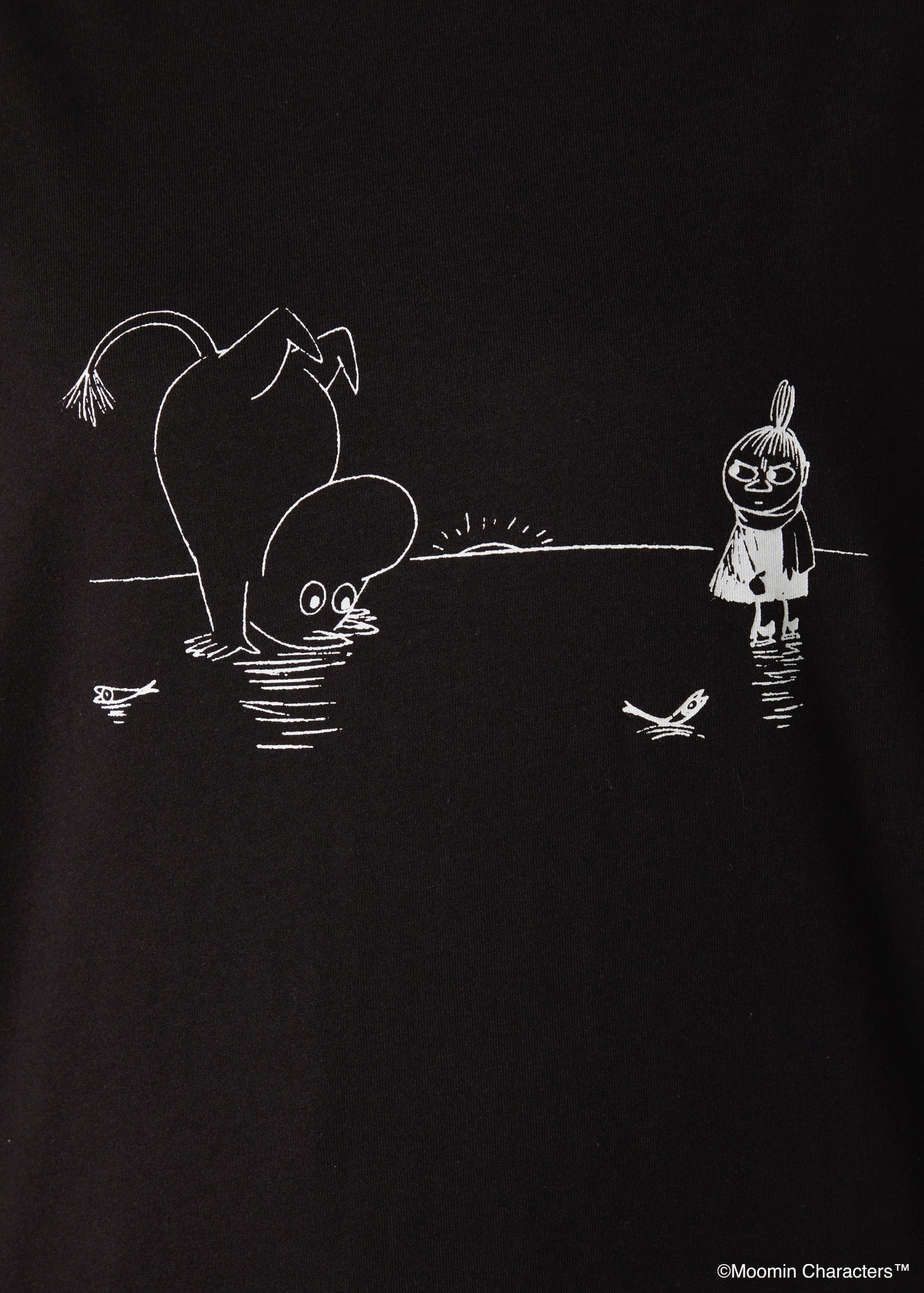 ムーミン オーガニックコットン ビッグＴシャツ・氷の上の逆立ちムーミントロール