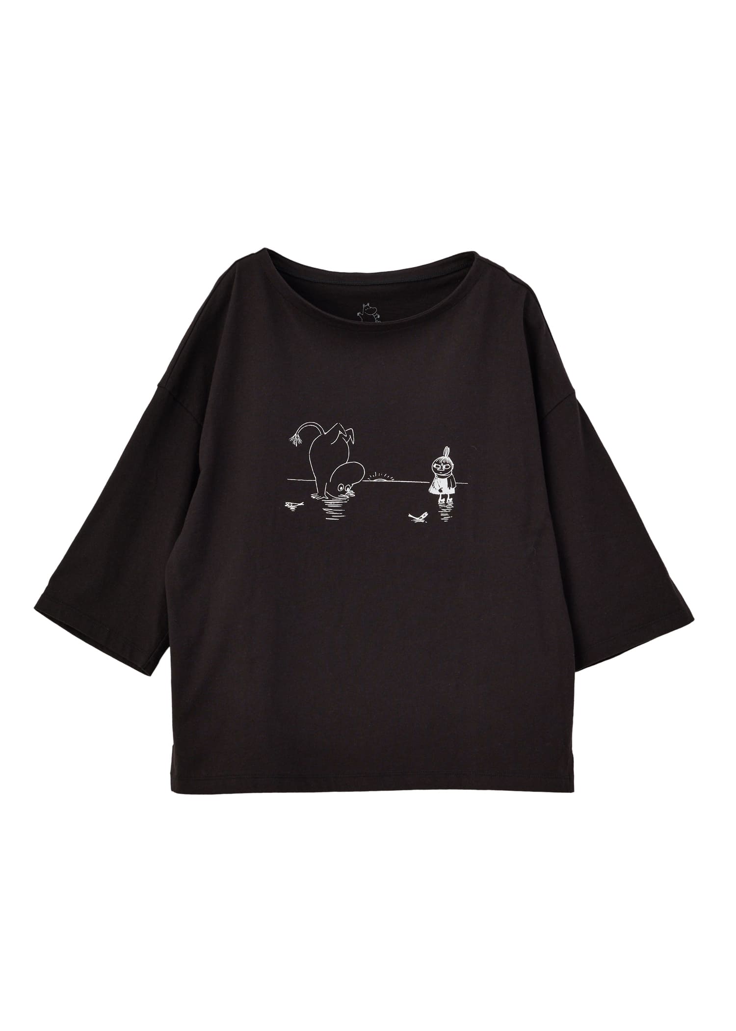 ムーミン オーガニックコットン ビッグＴシャツ・氷の上の逆立ちムーミントロール