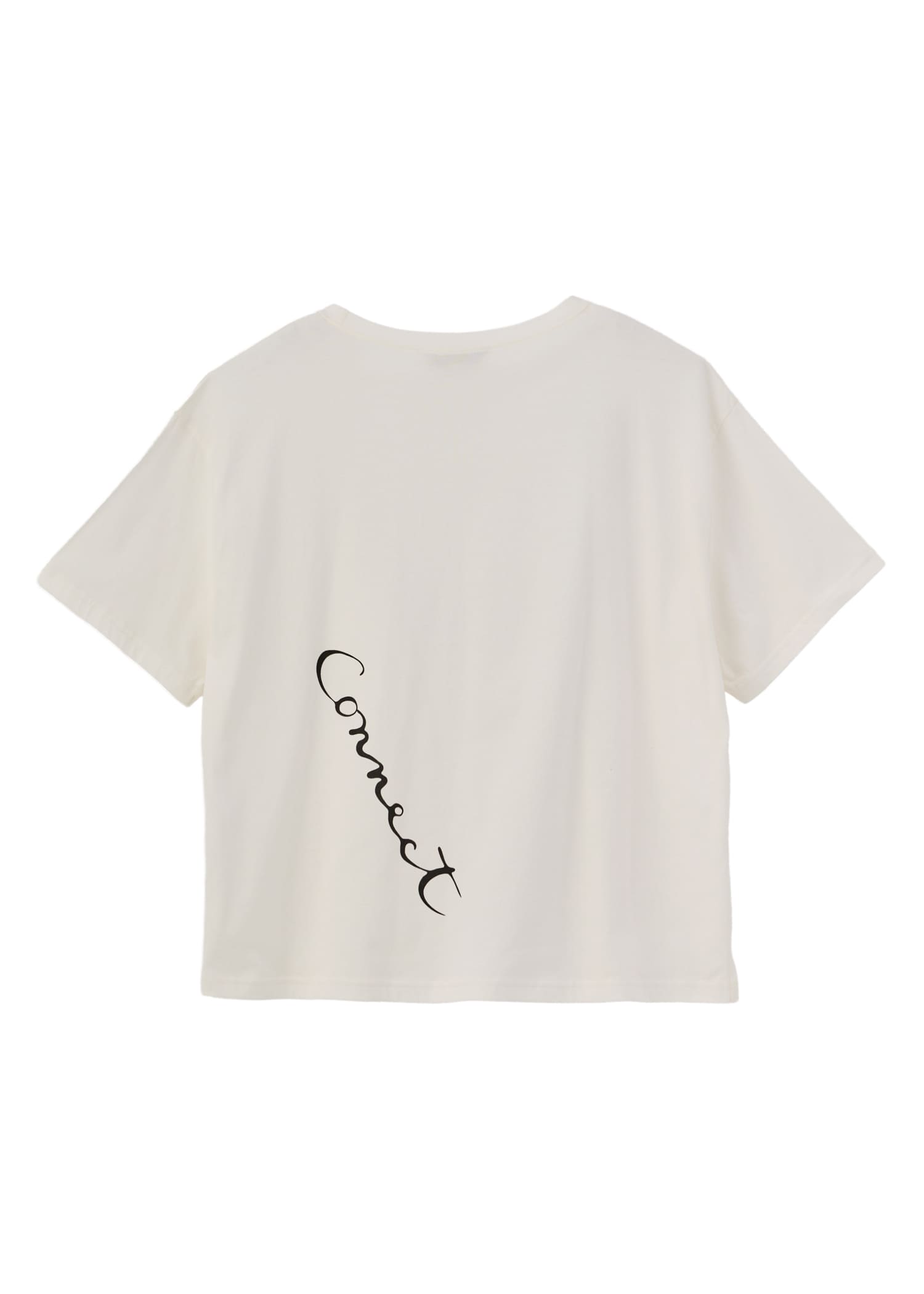 オーガニックコットン天竺 メッセージスリットTシャツ