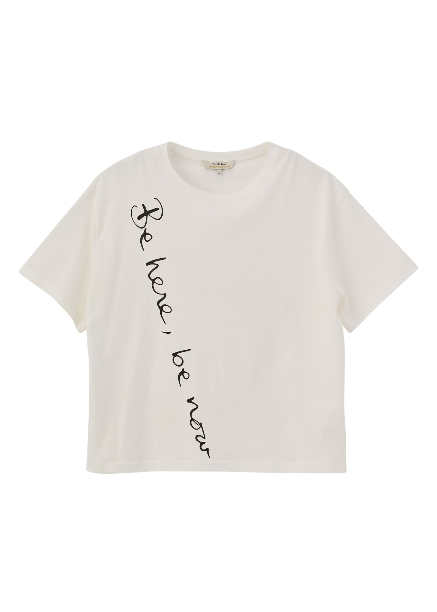 オーガニックコットン天竺 メッセージスリットTシャツ