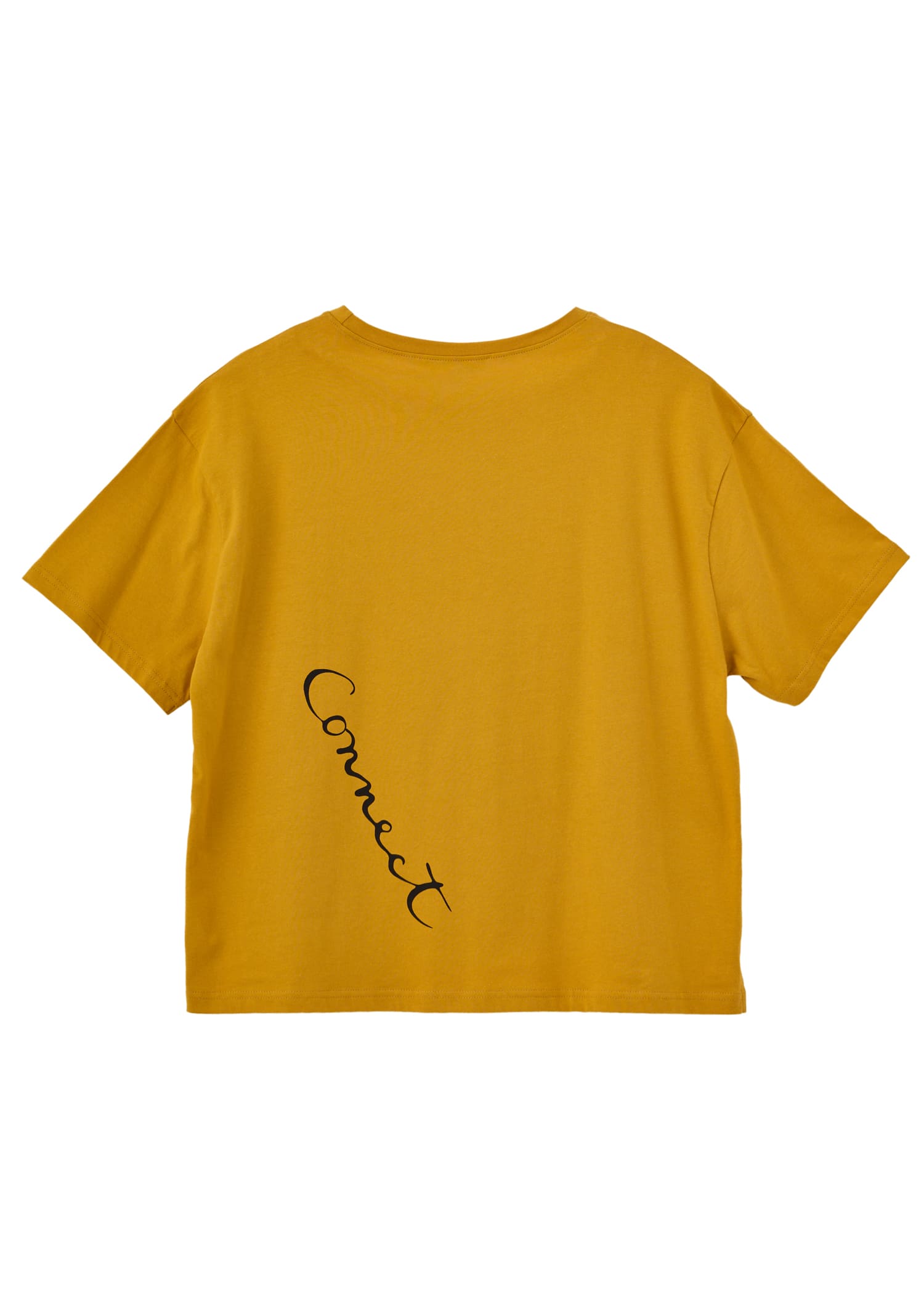 オーガニックコットン天竺 メッセージスリットTシャツ