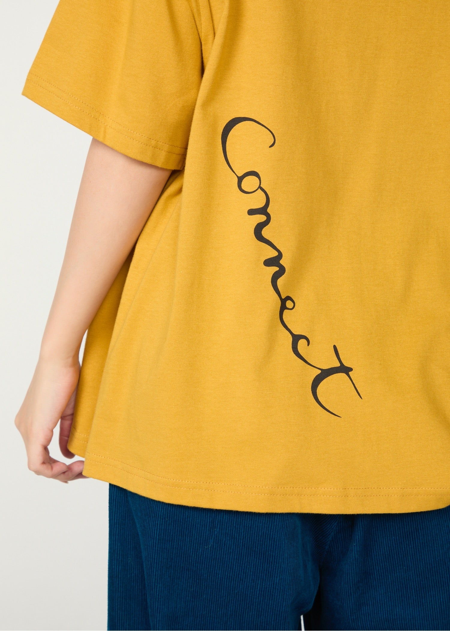 オーガニックコットン天竺 メッセージスリットTシャツ