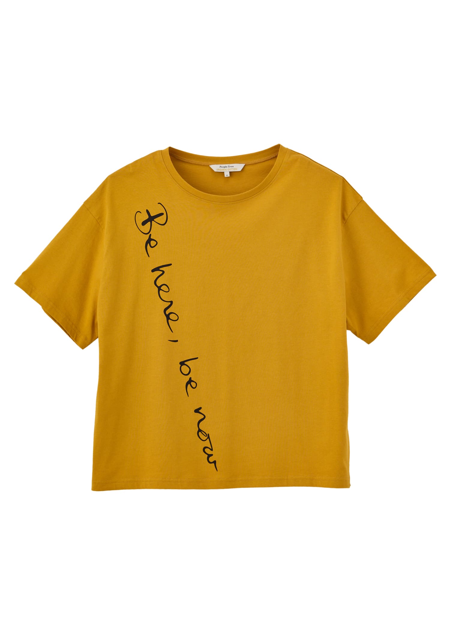 オーガニックコットン天竺 メッセージスリットTシャツ