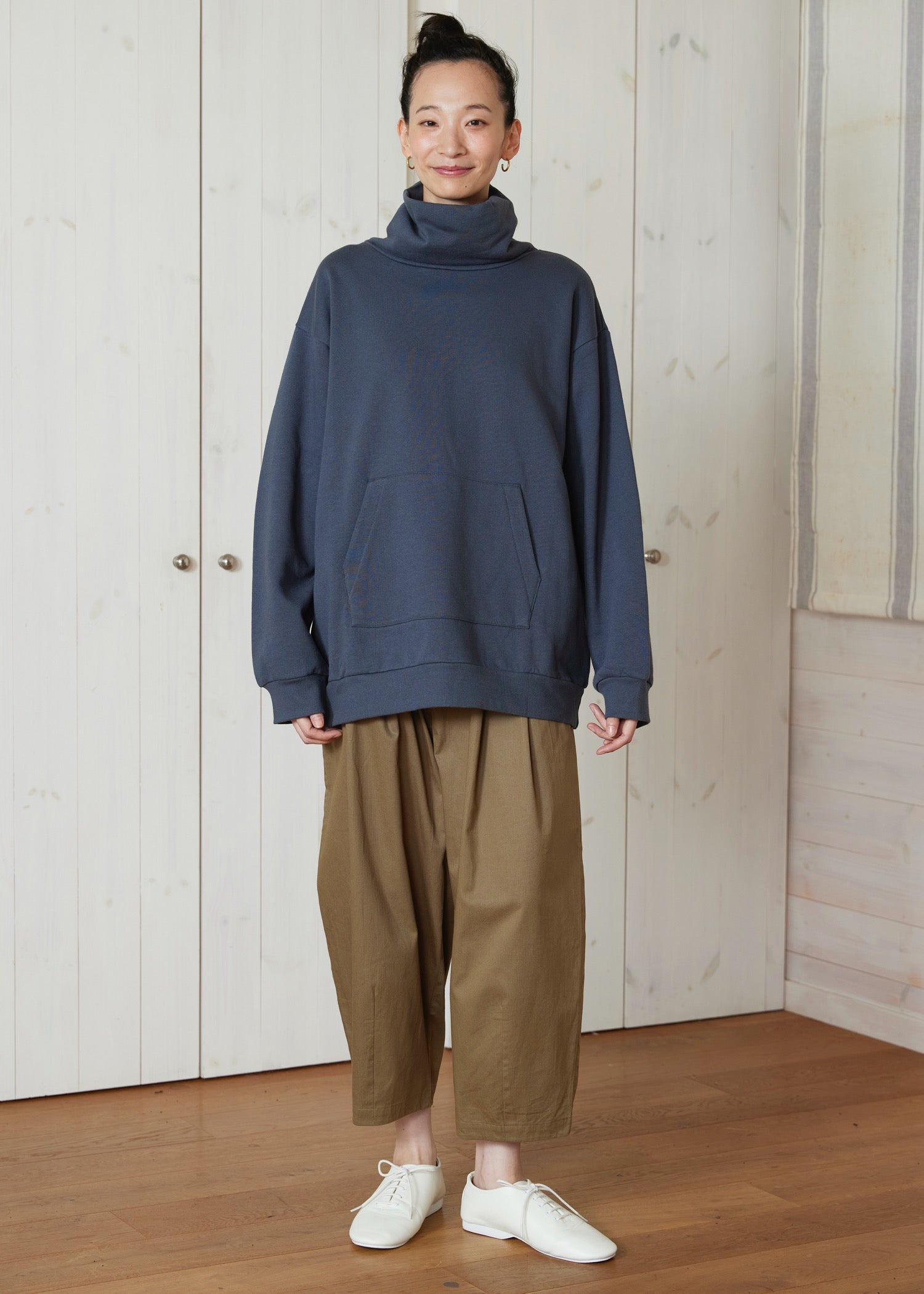 オーガニックコットンツイル バレルパンツ