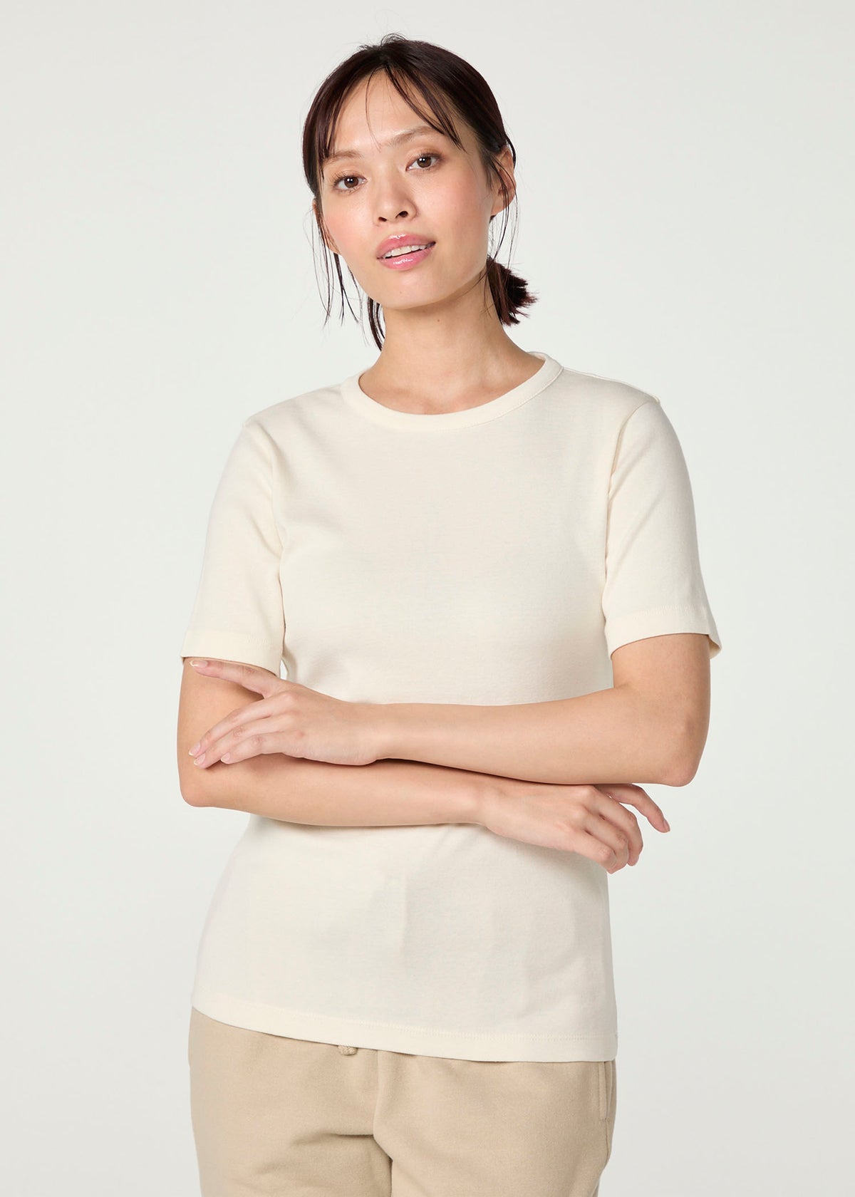 オーガニックコットンベーシック クルーネック半袖Tシャツ