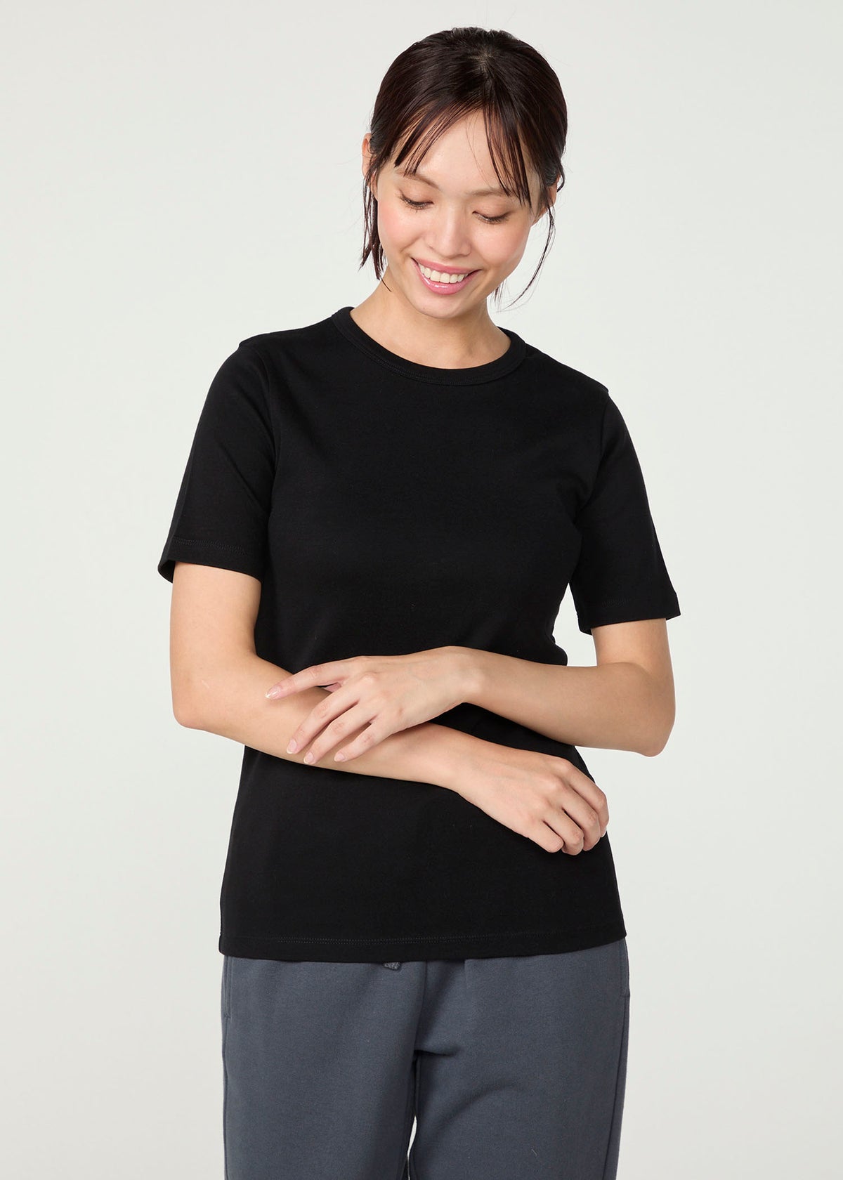 オーガニックコットンベーシック クルーネック半袖Tシャツ