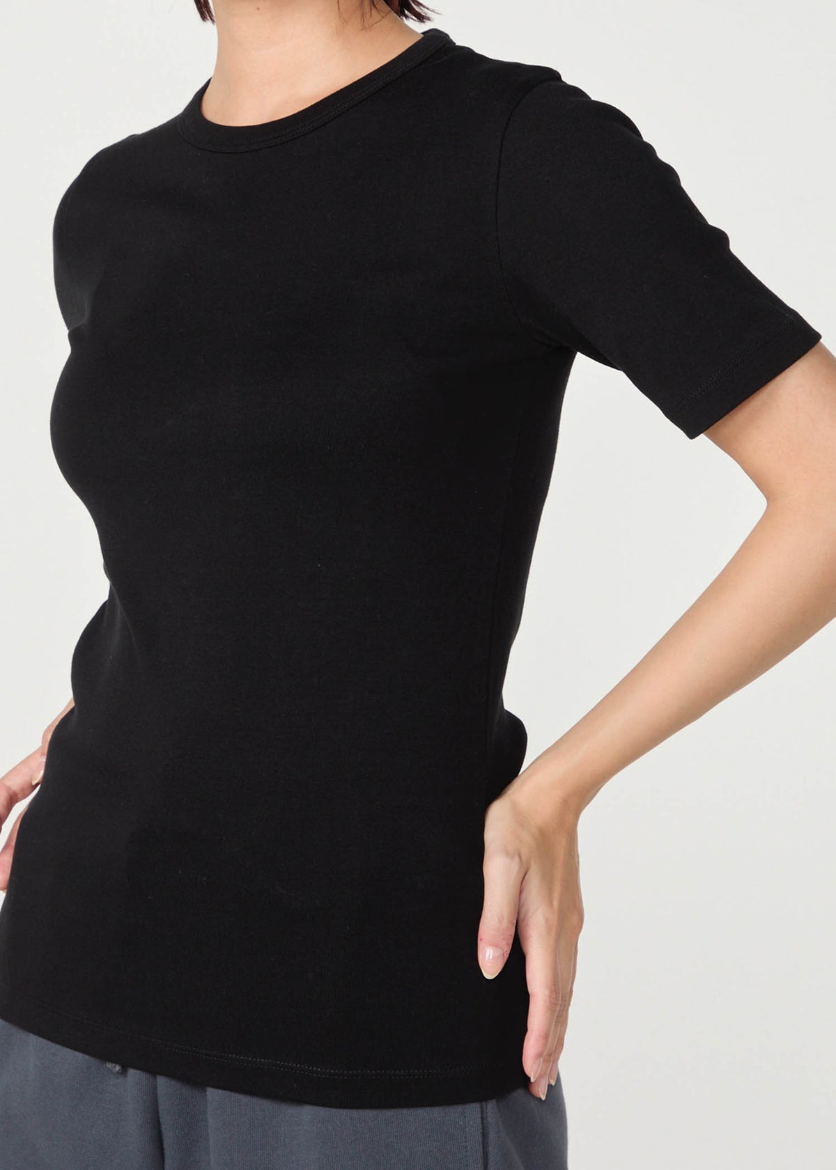 オーガニックコットンベーシック クルーネック半袖Tシャツ