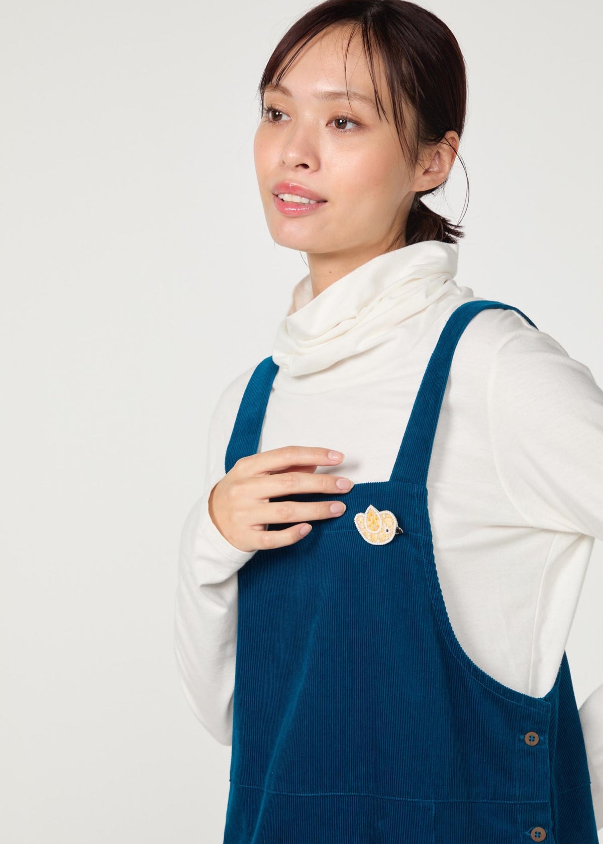 手刺繍バードブローチ・カナリア