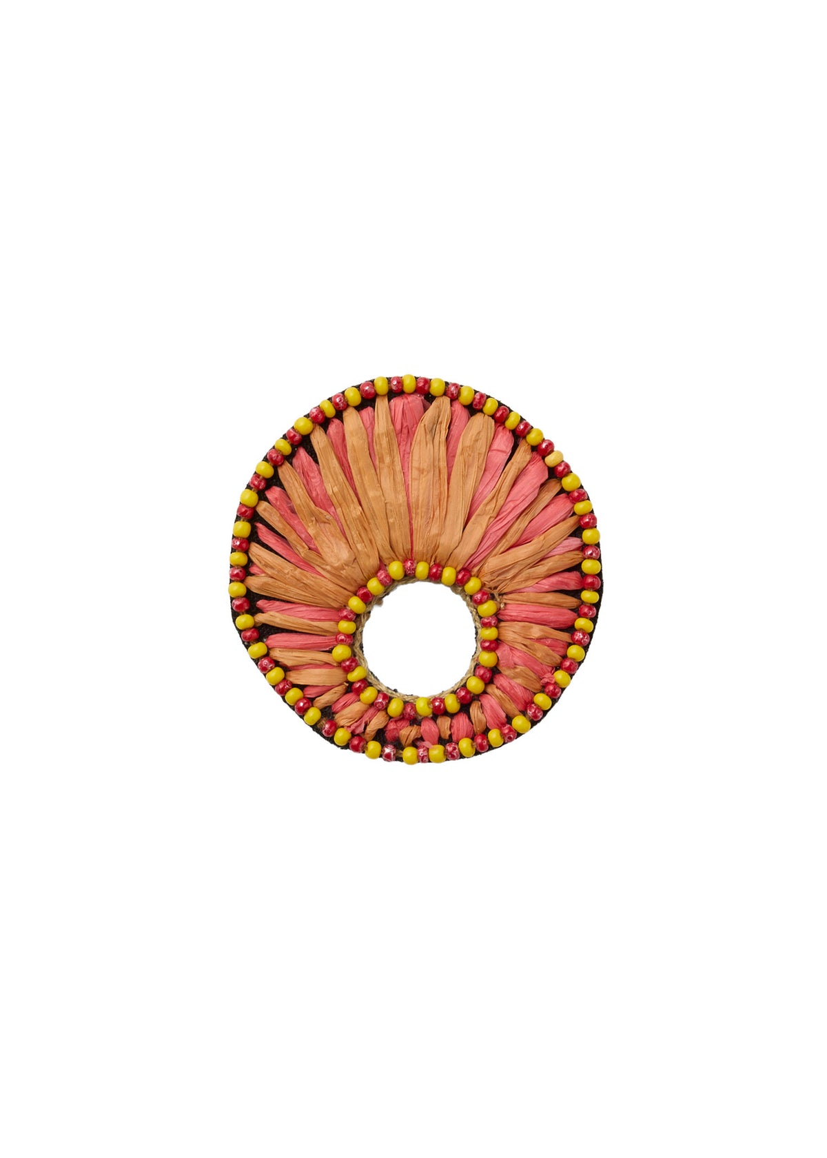 手刺繍ラウンドブローチ