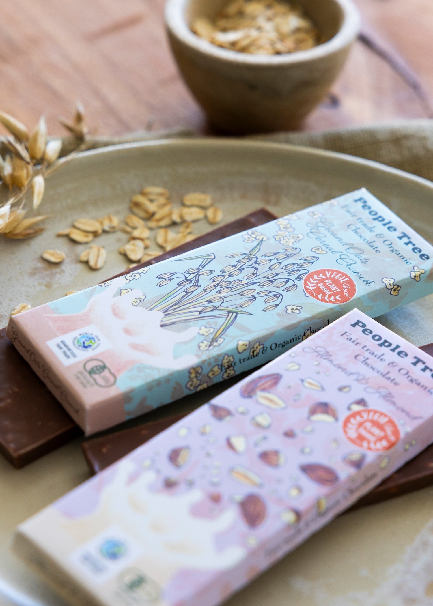 クラフトボックス入りフェアトレード＆オーガニック板チョコ 全種15枚