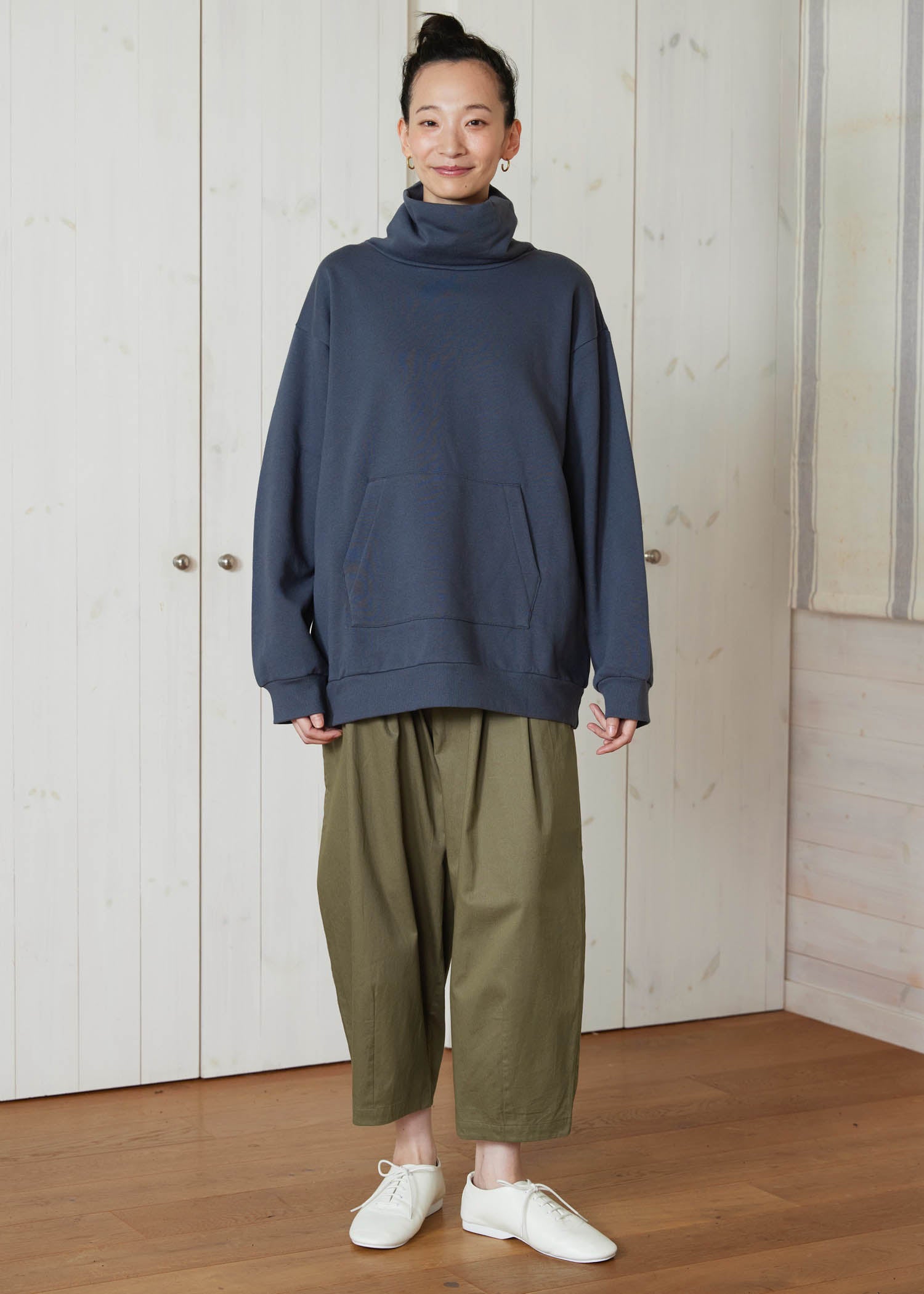 オーガニックコットンツイル バレルパンツ