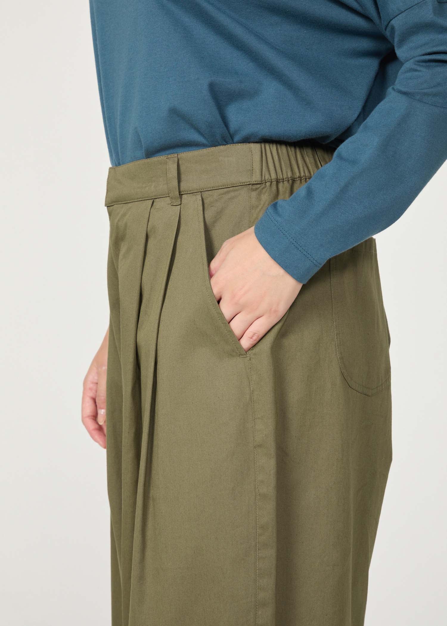 オーガニックコットンツイル バレルパンツ