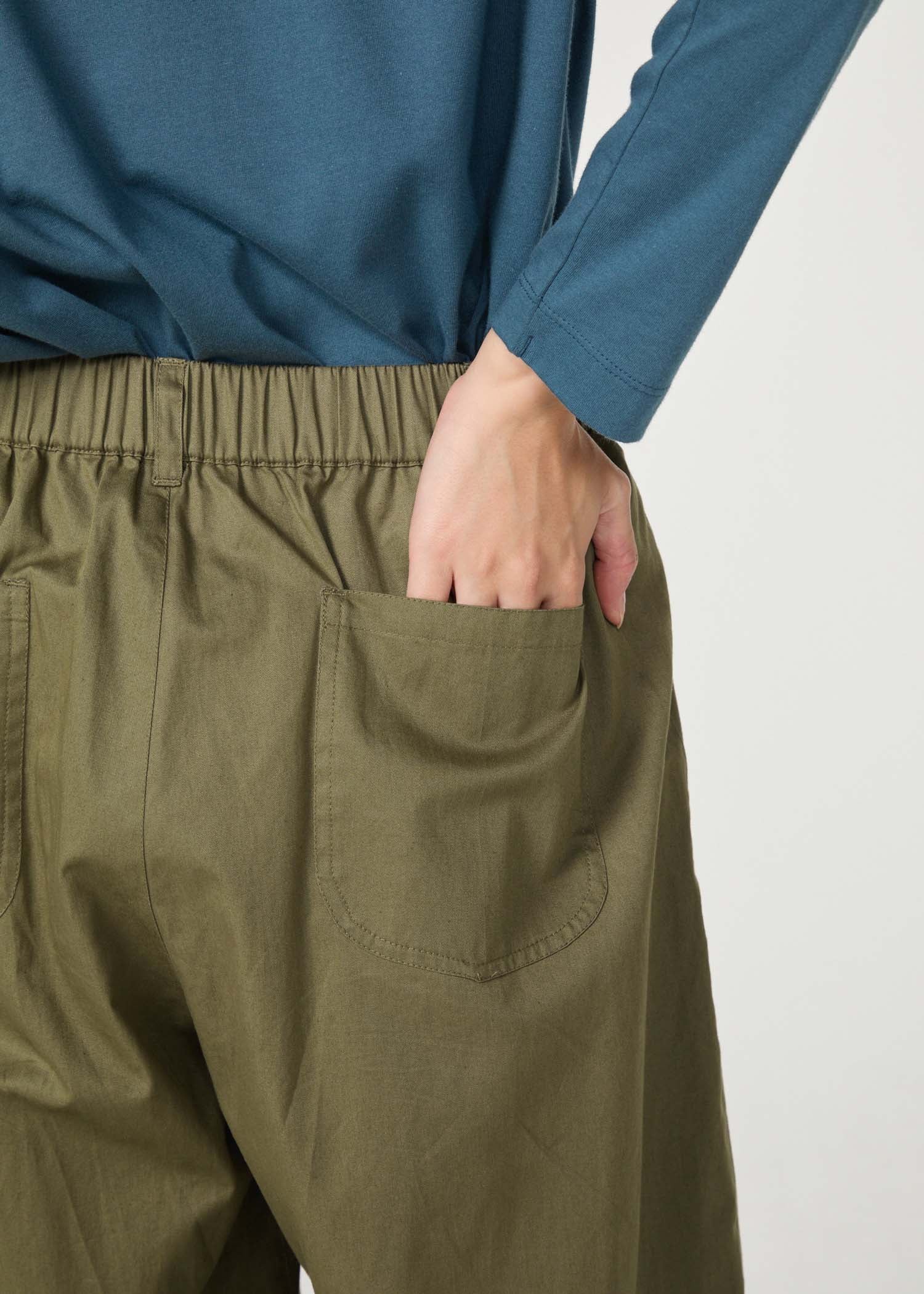 オーガニックコットンツイル バレルパンツ