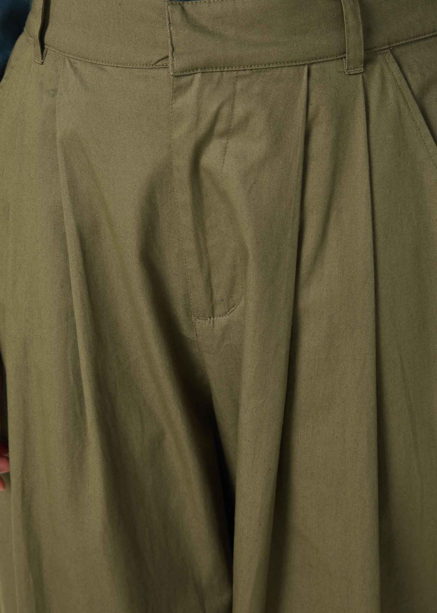 オーガニックコットンツイル バレルパンツ