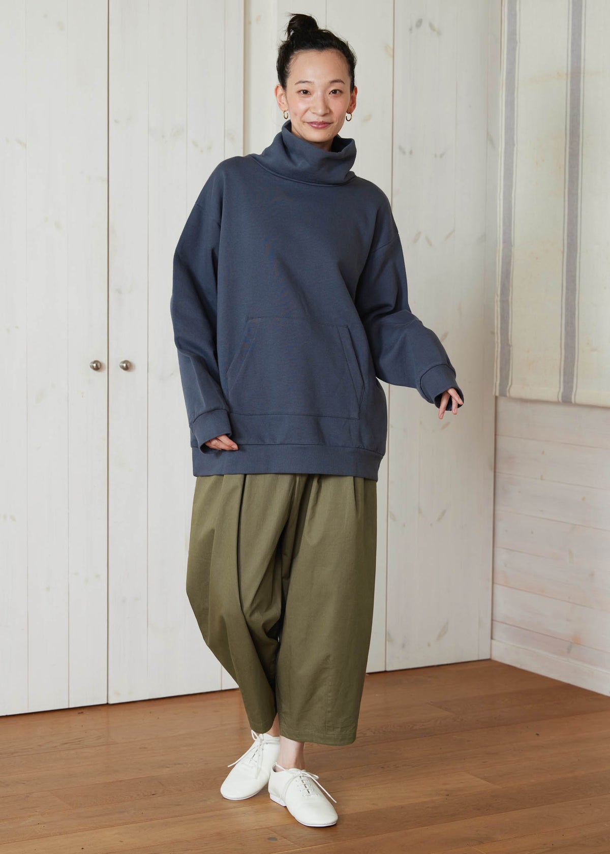 オーガニックコットンツイル バレルパンツ